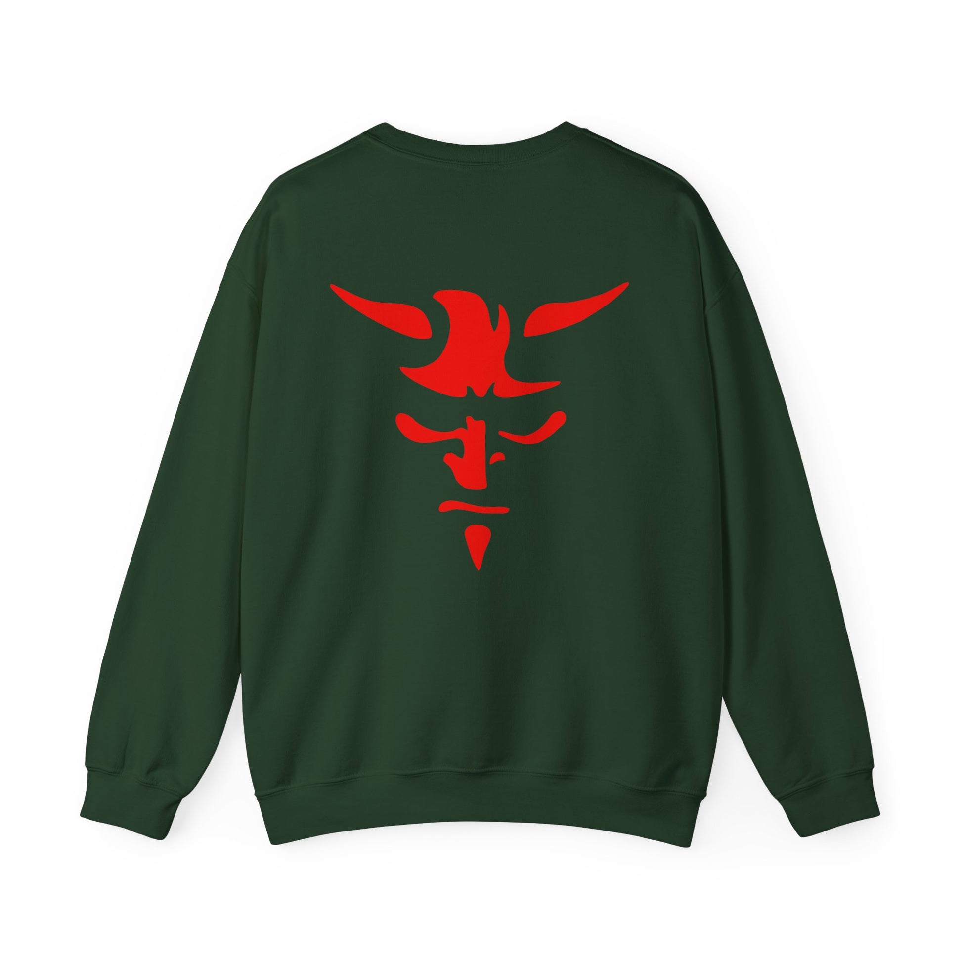 Red Tribal Bull Back Graphic Sweatshirt Printify
