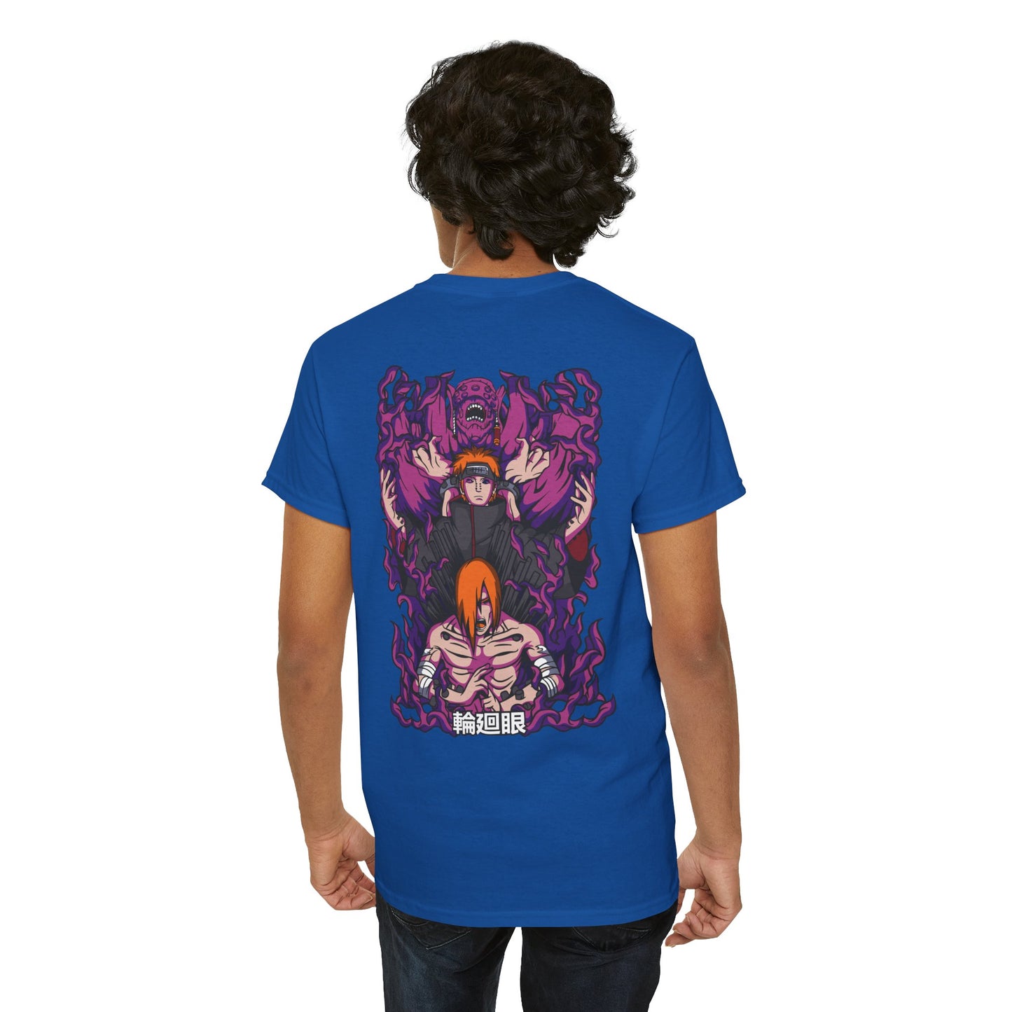 Anime Demon Trio Graphic Tee — Back Print with Small Front Logo