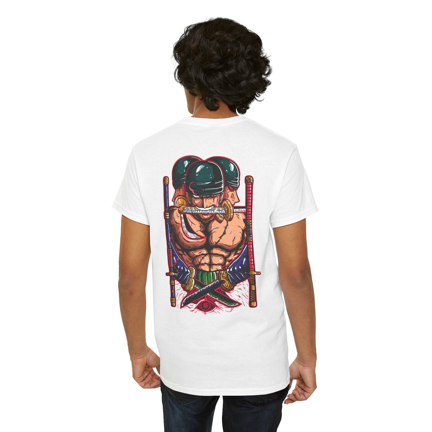 Samurai Warrior Graphic Tee — Bold Back-Print Anime Inspired T-Shirt