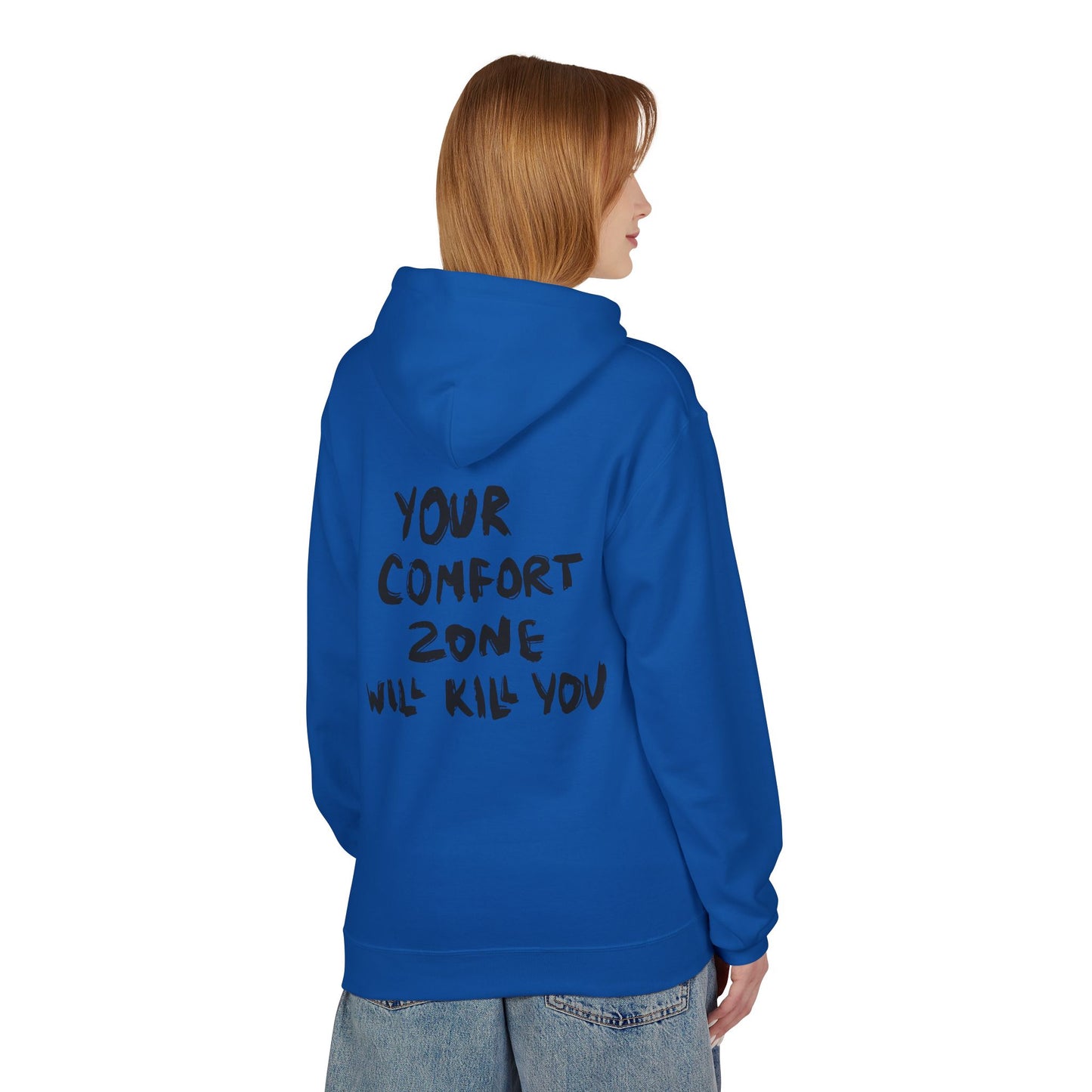 Comfort Zone Hoodie - Inspirational Quote Sweater, Motivational Gift, Cozy Fleece, Unisex Apparel for Everyday Wear, Perfect for [...] Printify