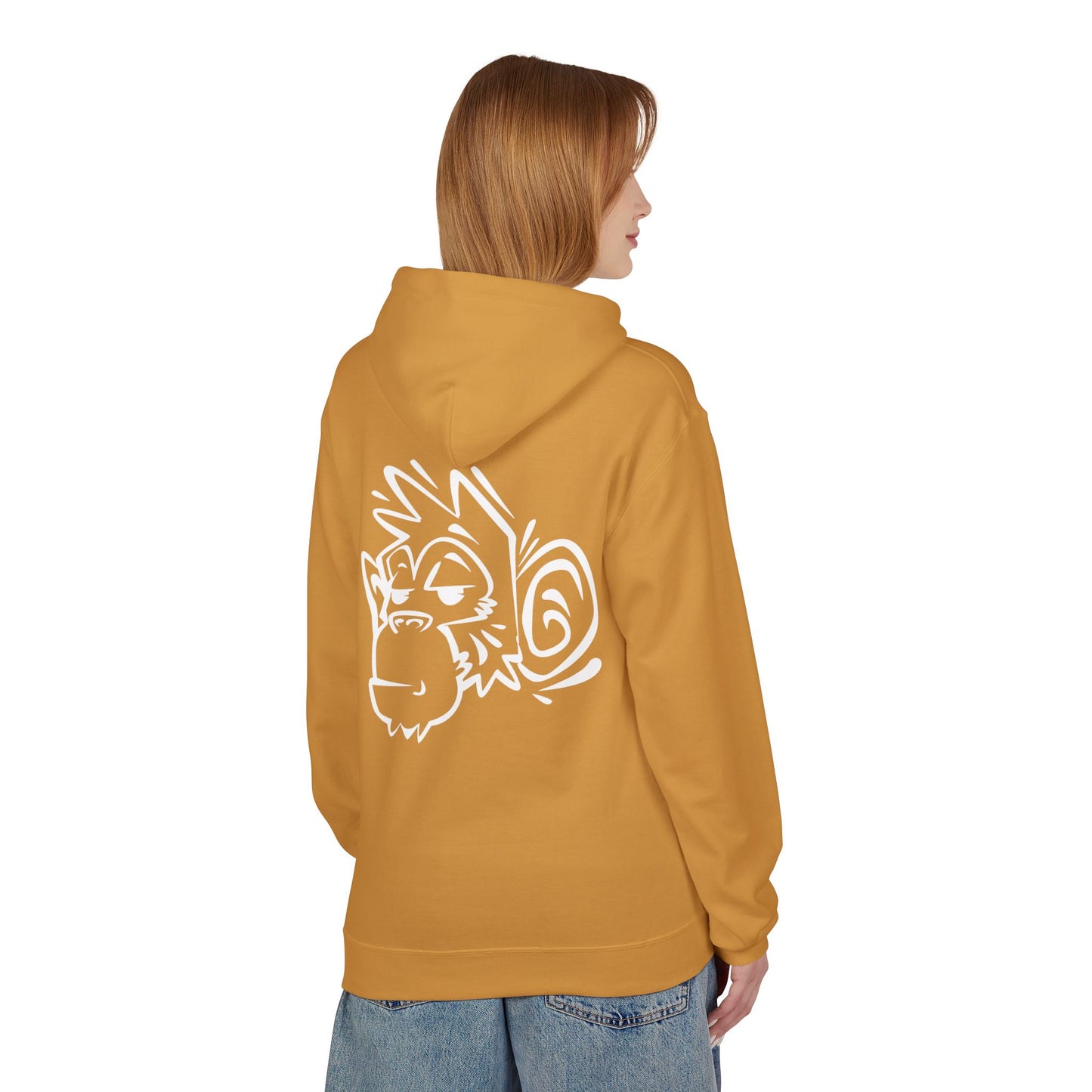 Stylish Unisex Fleece Hoodie with Unique Monkey Design - Perfect for Casual Wear, Gifts, Kids, Birthdays, and Events Printify