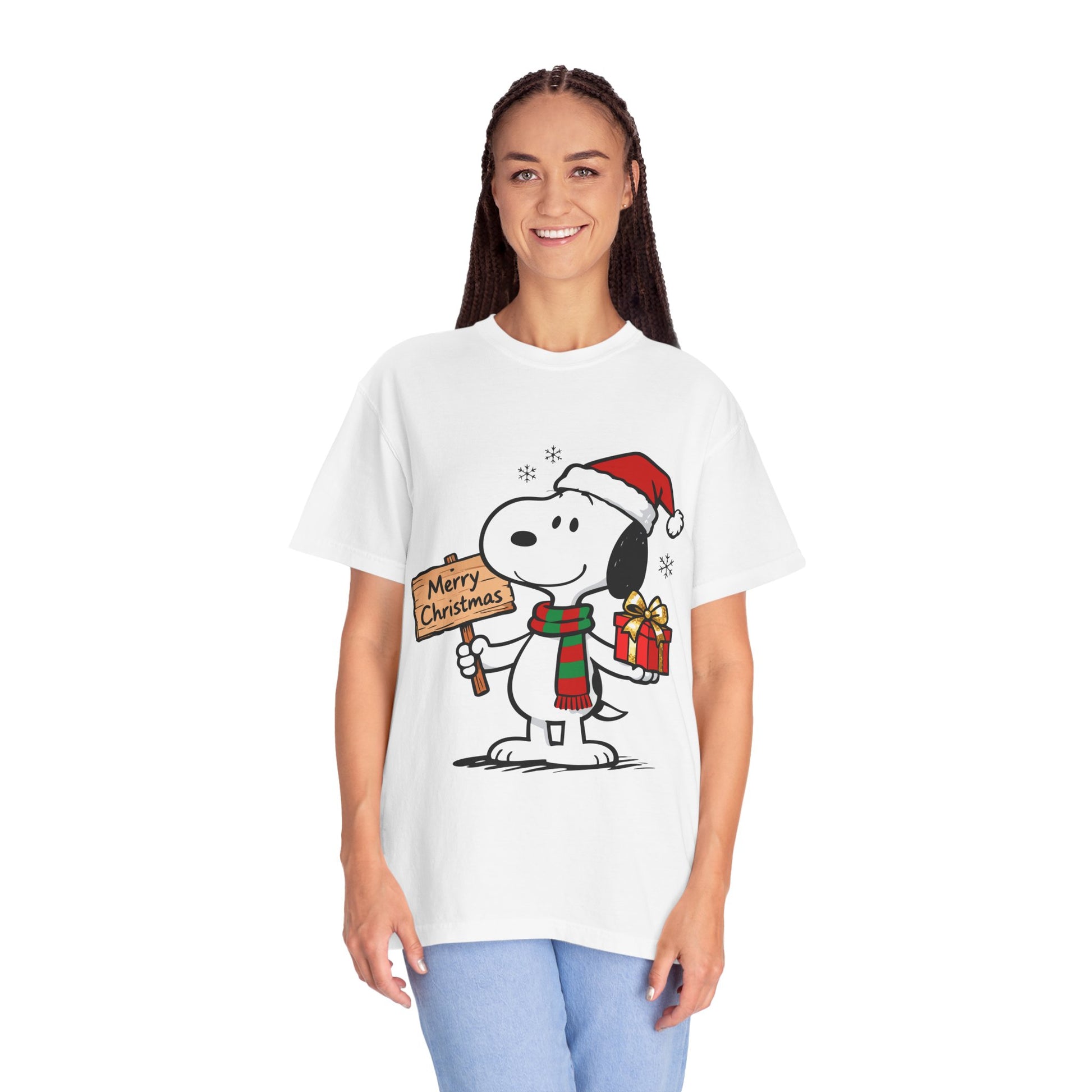 Snoopy Merry Christmas T-Shirt — Holiday Cartoon Dog Tee Printify