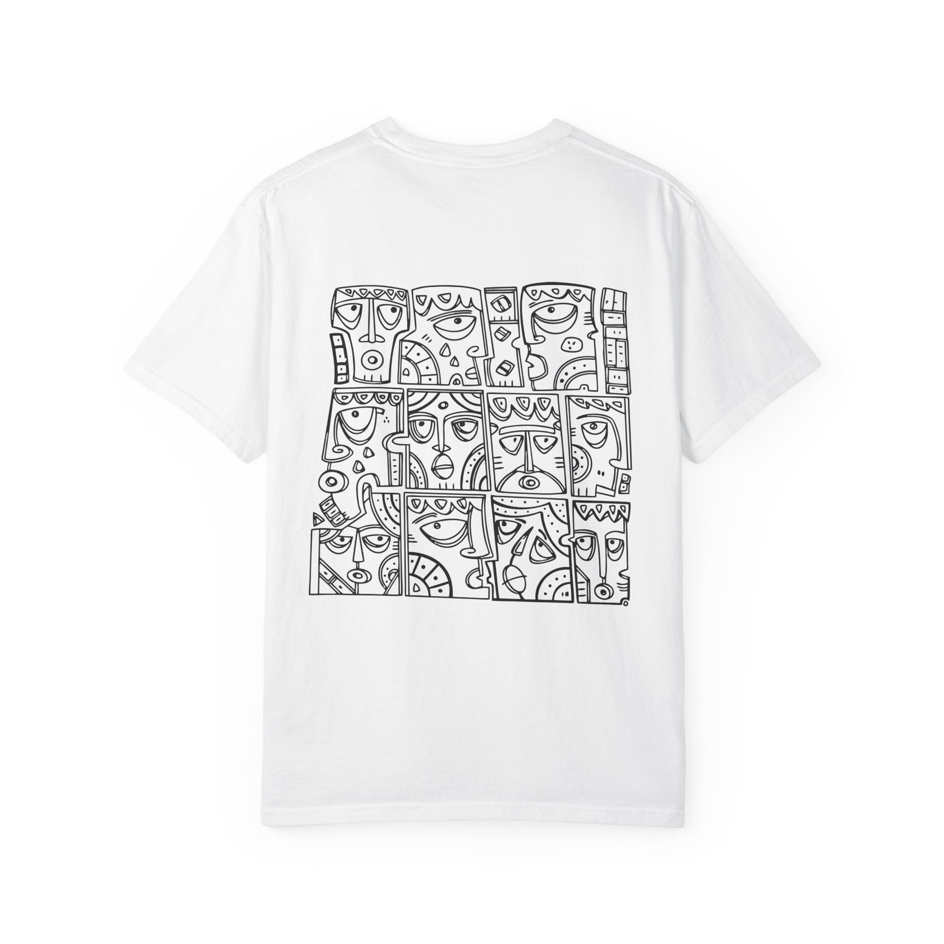 Artistic Garment-Dyed T-Shirt, Unisex Graphic Tee, Unique Casual Wear, Statement Top, Gift for Art Lovers, Everyday Comfort Tee Printify