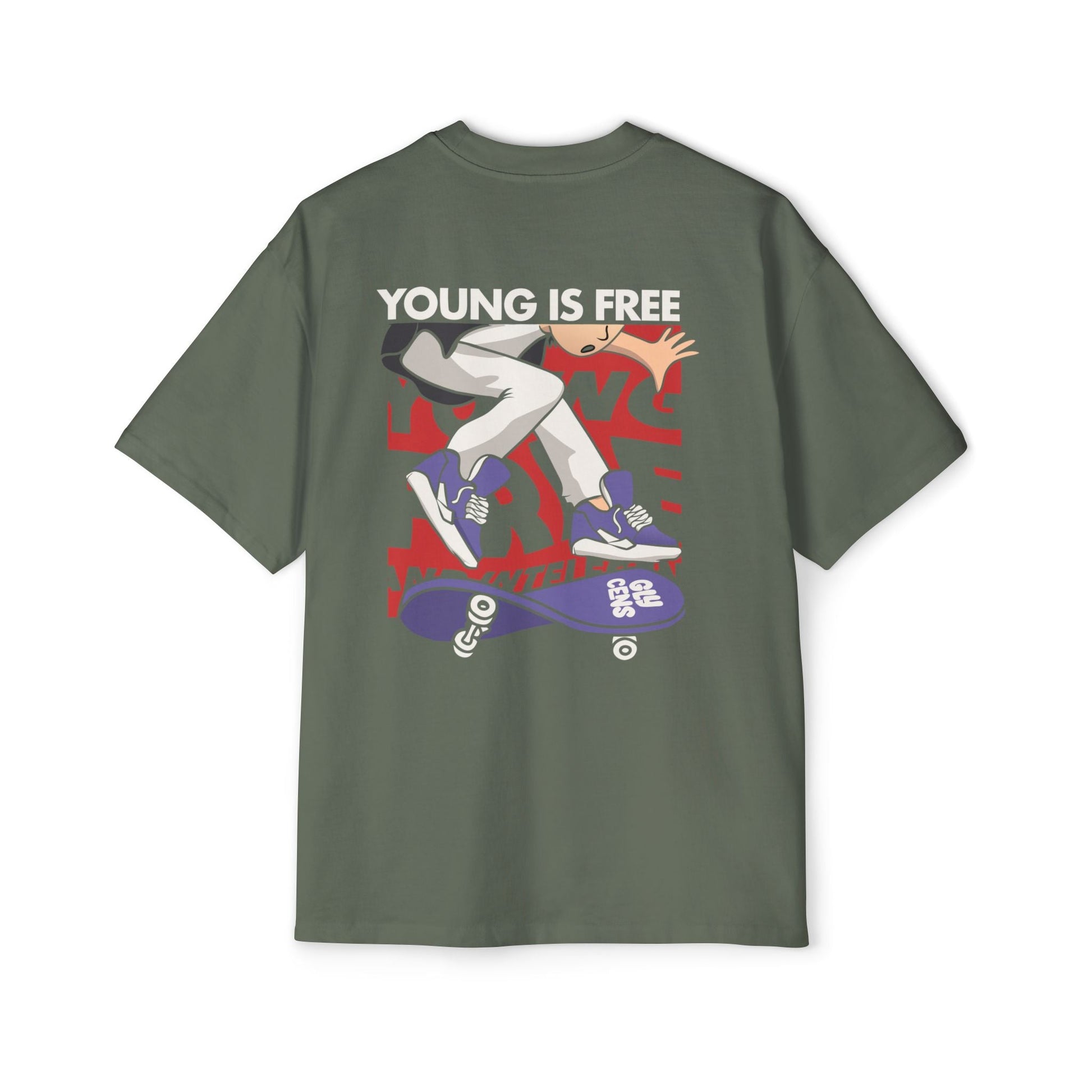 Skate Culture Men's Oversized Tee, Graphic Tee, Casual Wear, Streetwear, Birthday Gift, Summer Fashion, Youth Style - Maklenn