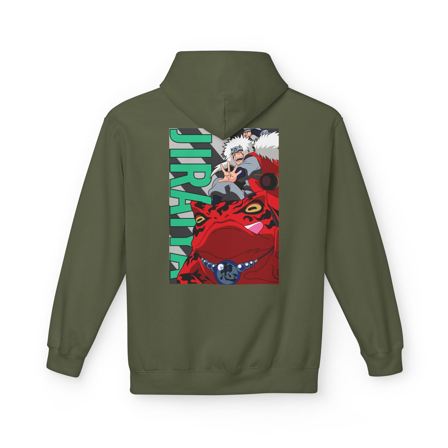 Anime Jiraiya Frog Graphic Hoodie — Naruto Sage Mode Back Print