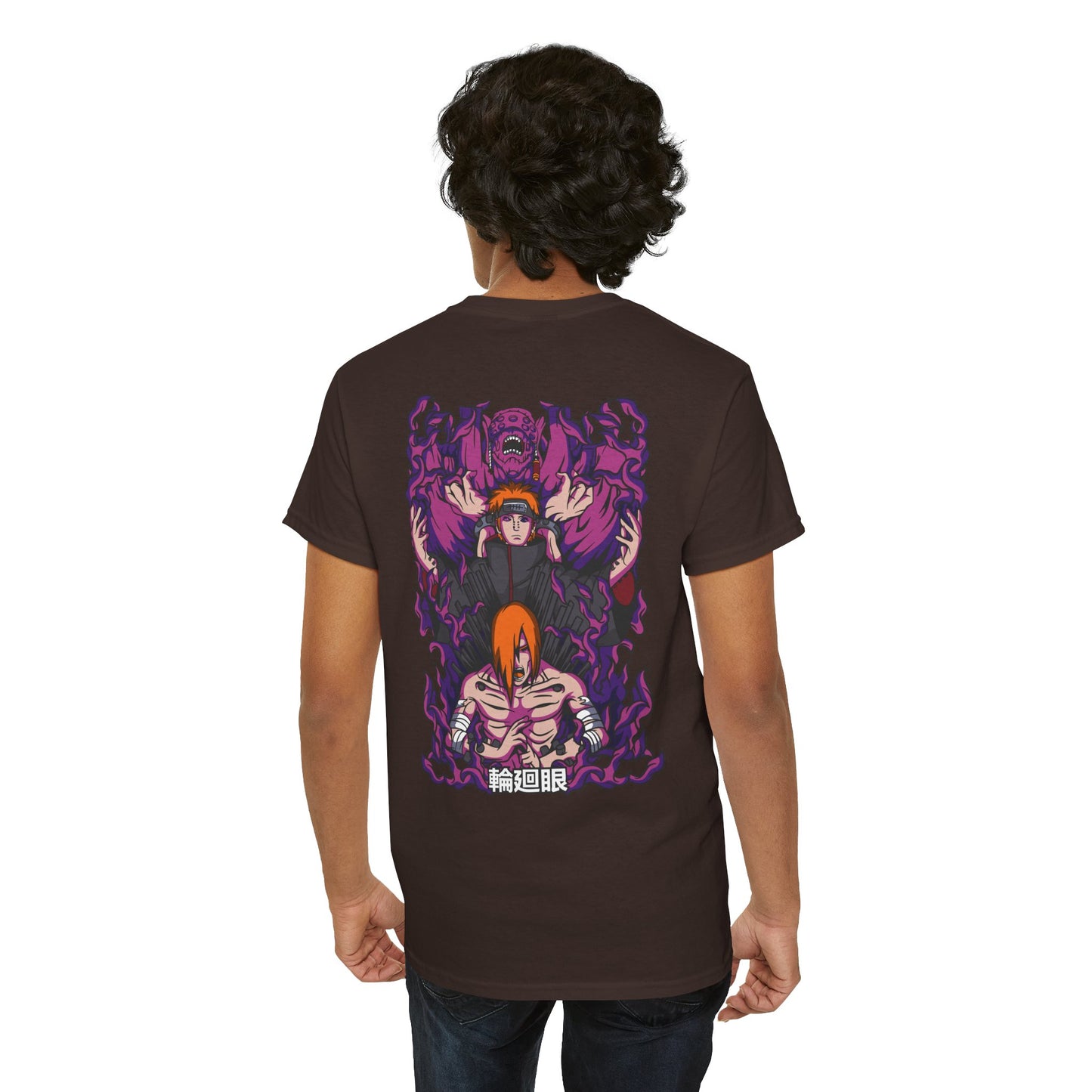 Anime Demon Trio Graphic Tee — Back Print with Small Front Logo