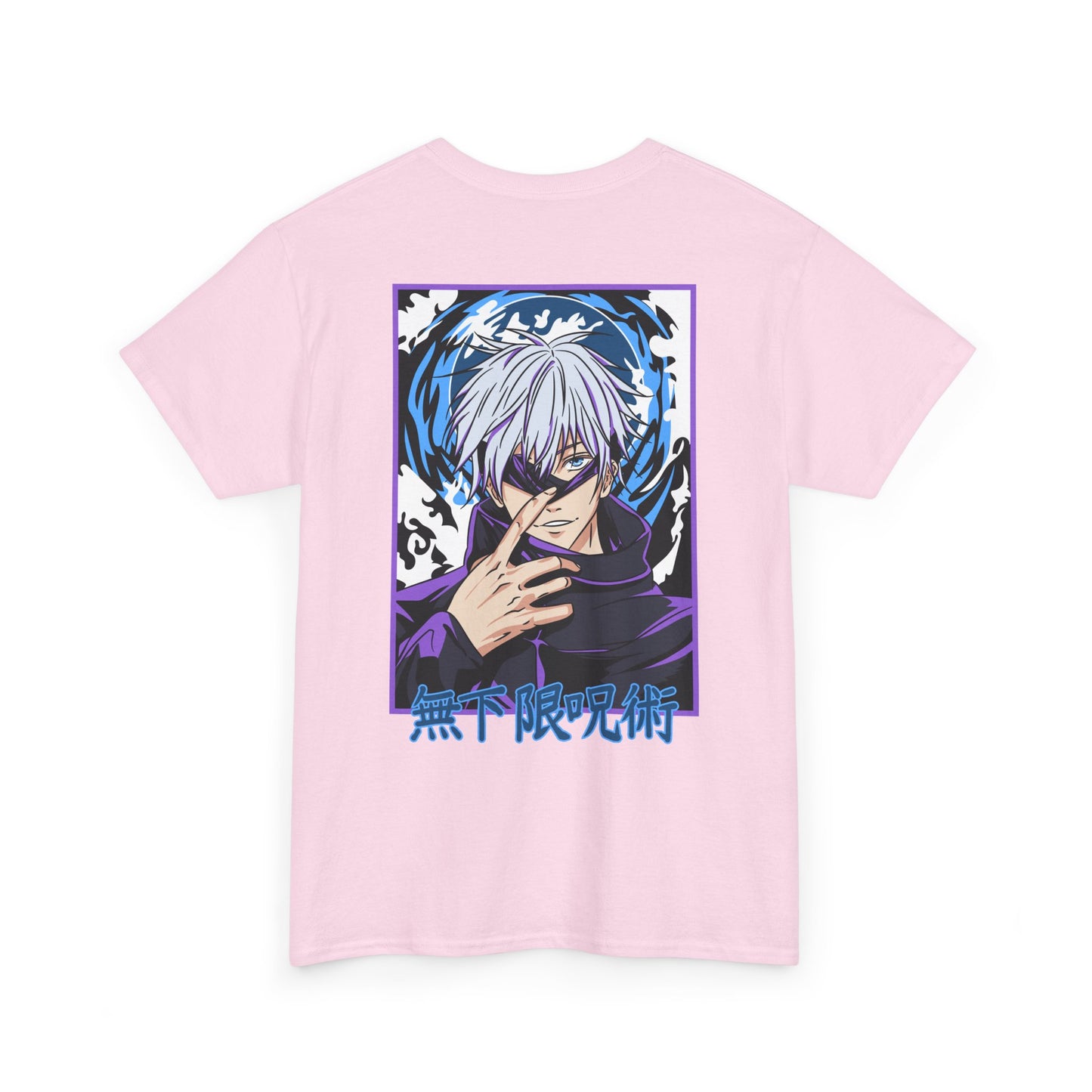 Jujutsu Kaisen Gojo Satoru Anime T-Shirt — Back Graphic & Japanese Logo