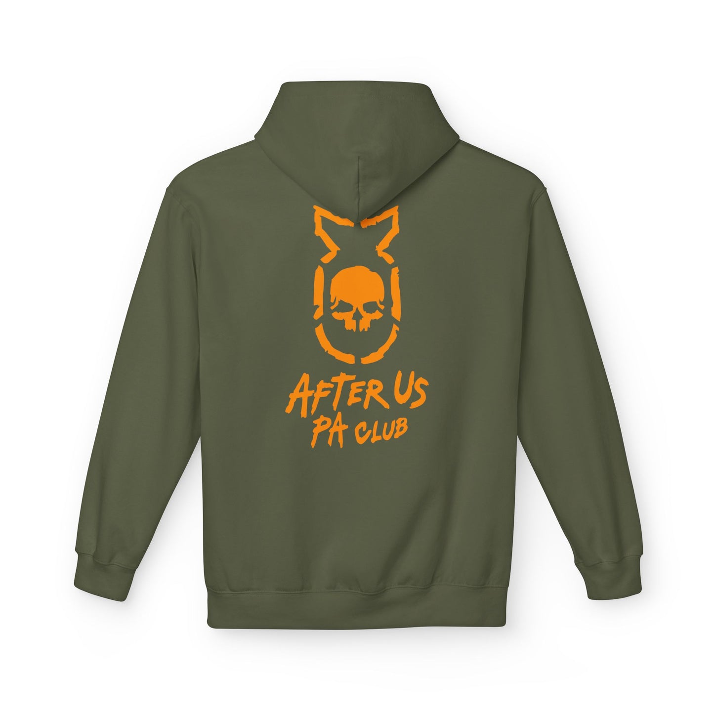Edgy Unisex Fleece Hoodie - After Us PA Club, Casual Streetwear, Gift for Music Lovers, Home Lounge Wear, Unique Graphic Design Printify