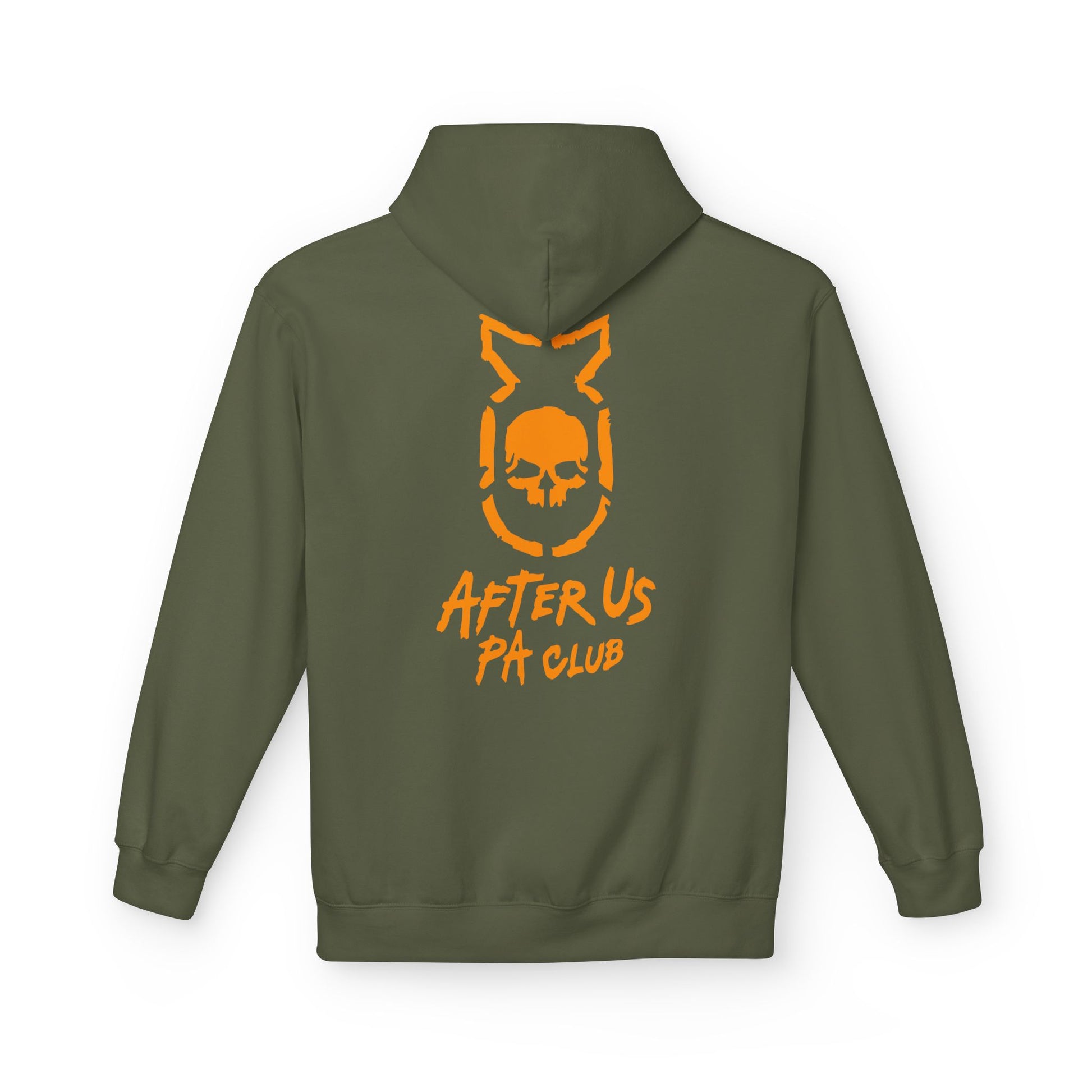Edgy Unisex Fleece Hoodie - After Us PA Club, Casual Streetwear, Gift for Music Lovers, Home Lounge Wear, Unique Graphic Design Printify