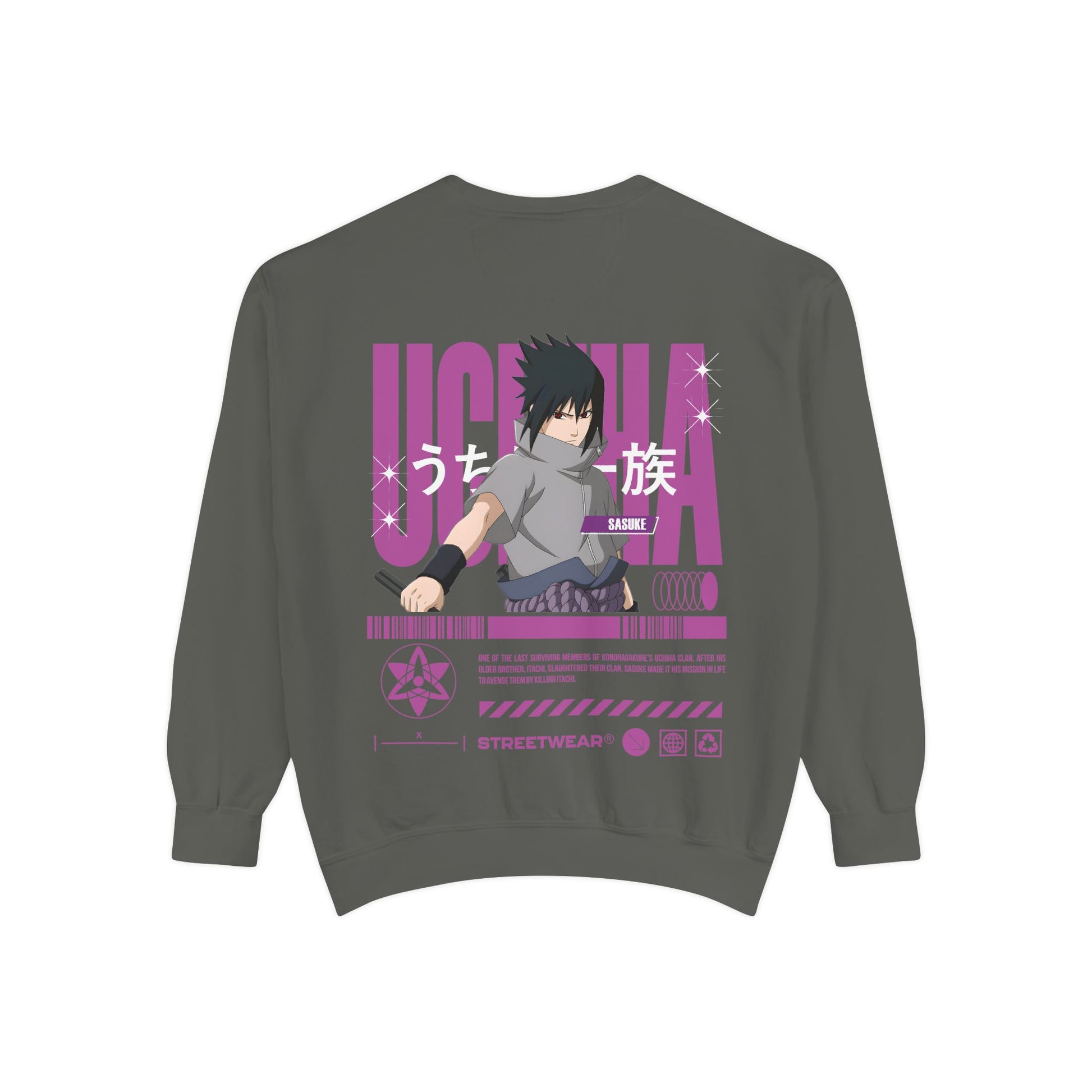 Sweatshirt - Uchiha Sasuke Anime Streetwear Printify