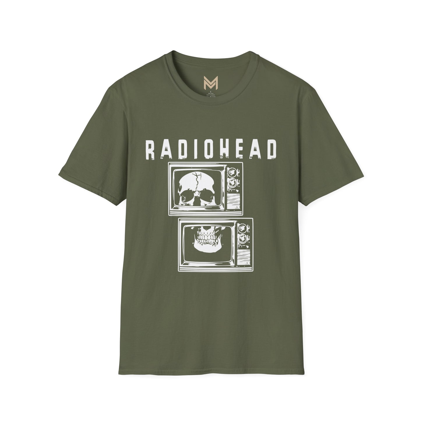 Radiohead Vintage Skull Graphic Tee | Unisex Softstyle T-Shirt, Band Merchandise, Music Lover Gift, Casual Wear, Festival Attire Printify