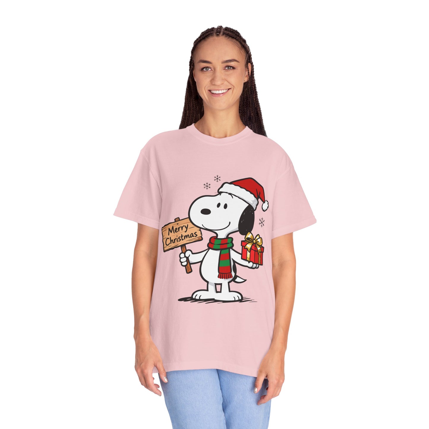 Snoopy Merry Christmas T-Shirt — Holiday Cartoon Dog Tee Printify