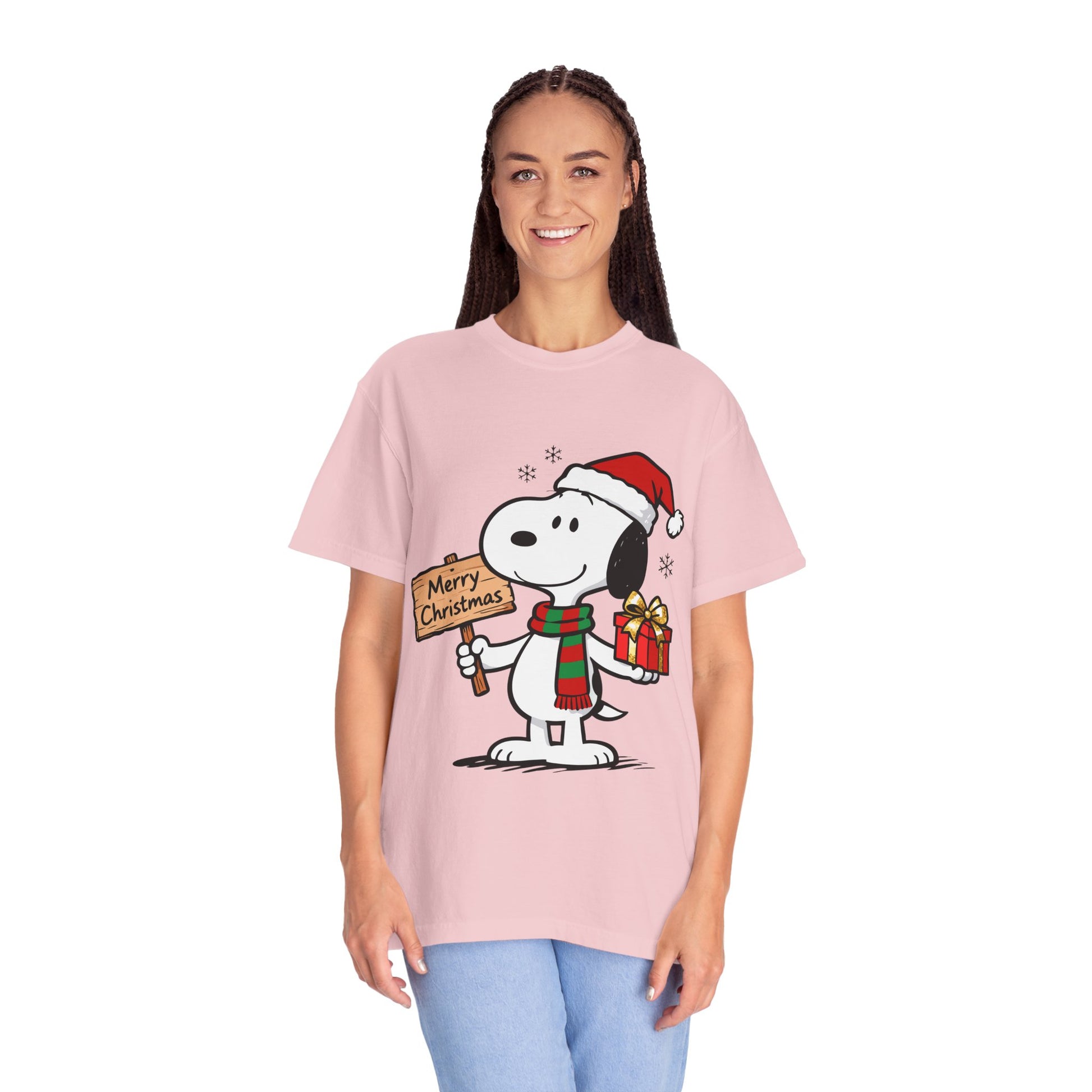 Snoopy Merry Christmas T-Shirt — Holiday Cartoon Dog Tee Printify