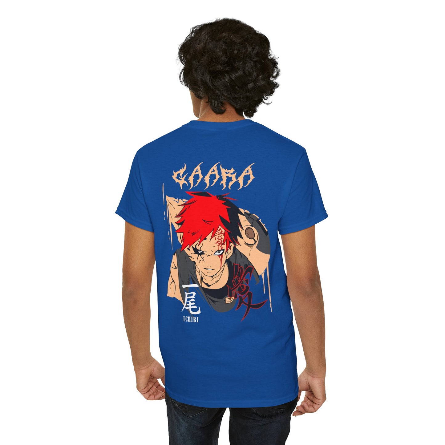 Gaara Graphic Tee — Anime Character Back Print T-Shirt