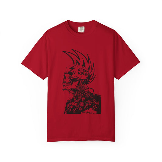 Punk Skull Graphic T-shirt for Unisex, Emo Fashion Tee, Edgy Streetwear, Gift for Music Lovers, Halloween Costume - Maklenn