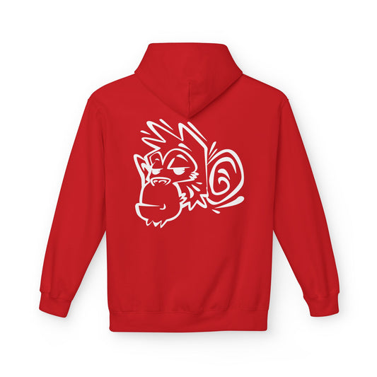 Stylish Unisex Fleece Hoodie with Unique Monkey Design - Perfect for Casual Wear, Gifts, Kids, Birthdays, and Events Printify