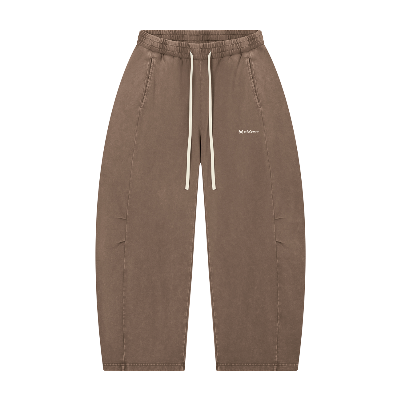 Unisex Mineral Wash Barrel Leg Pants