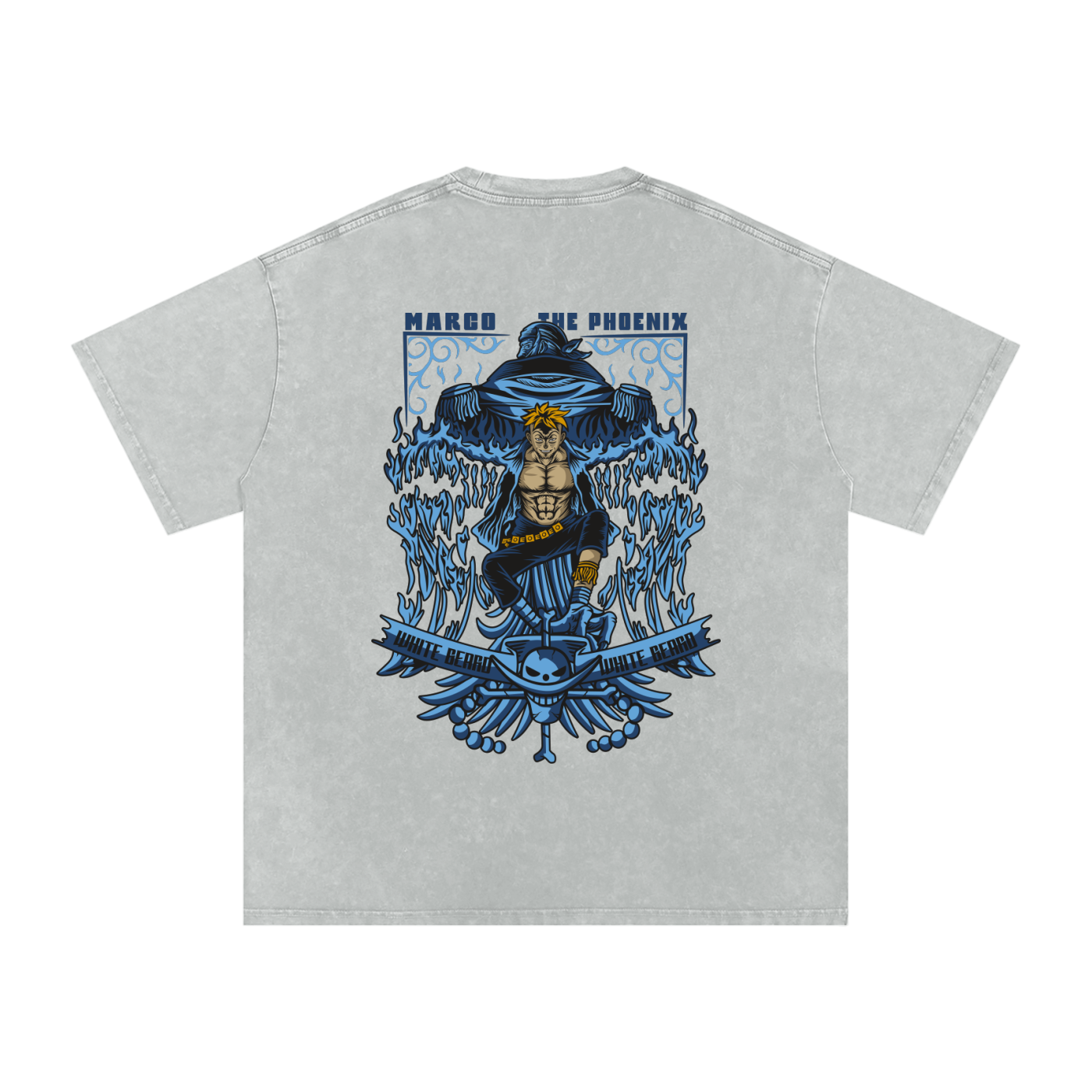 Marco | The Phoenix | One Piece | Snow Washed Oversized T-Shirt