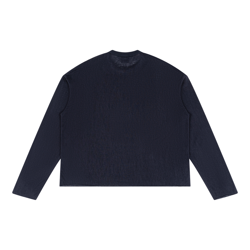Unisex Raw Edge Long Sleeve T-Shirt