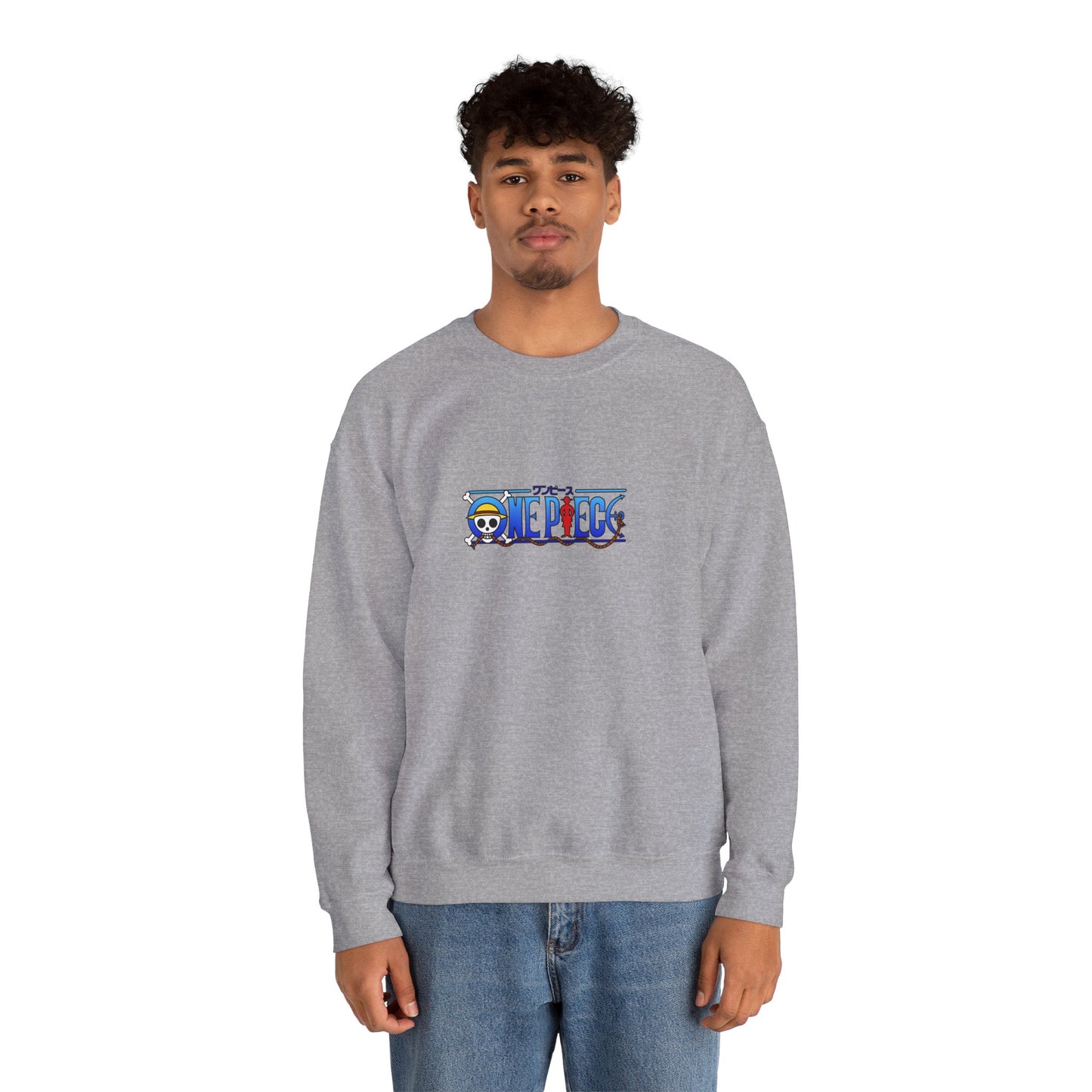 One Piece Luffy Gear 4 Crewneck Sweatshirt — Anime Pirate Straw Hat Design