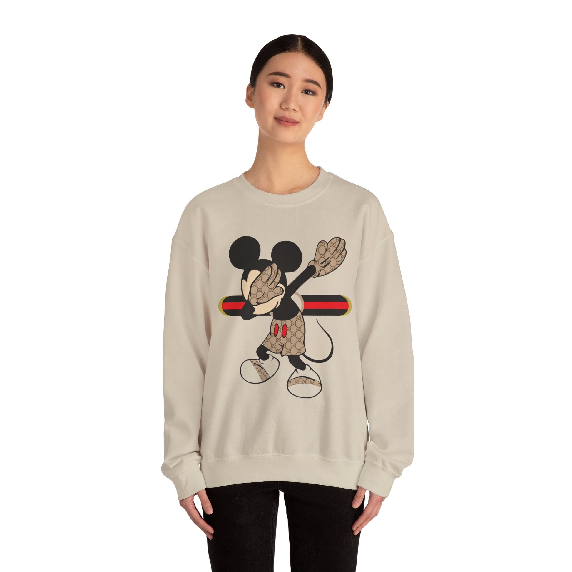 Mickey Mouse Graphic Crewneck Sweatshirt, Unisex Warm Casual Wear, Perfect for Disney Fans, Gift for Birthdays, Cozy Lounge Top Printify
