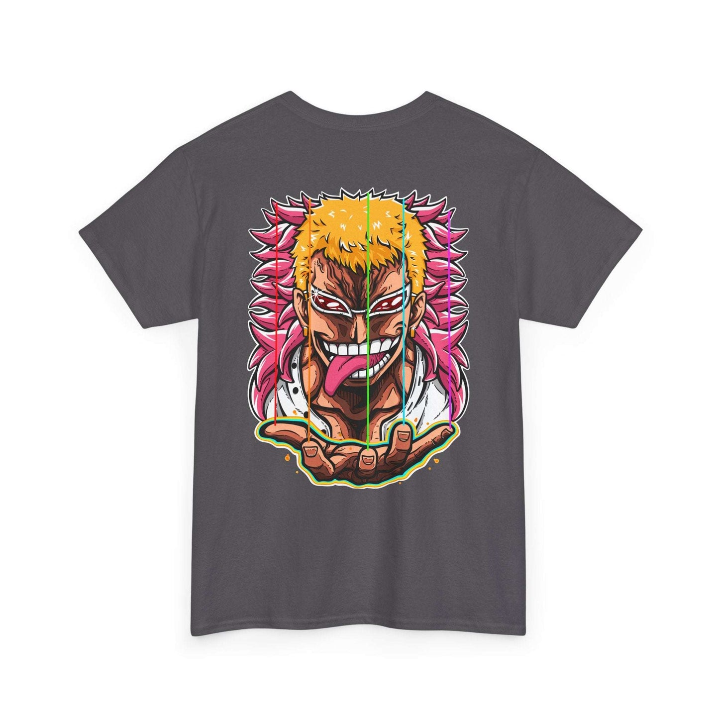 Anime Graphic Tee — Bold Color Manga Villain Back Print Maklenn Anime Graphic Tee — Bold Color Manga Villain Back Print T-Shirt Maklenn www.maklenn.com India 21.80