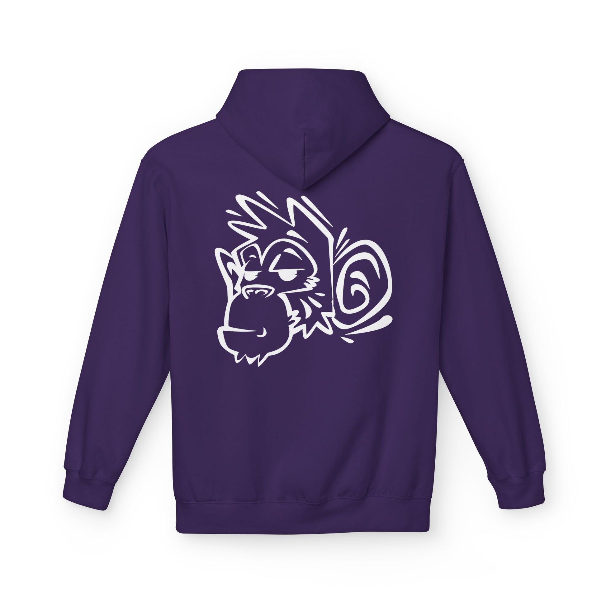 Stylish Unisex Fleece Hoodie with Unique Monkey Design - Perfect for Casual Wear, Gifts, Kids, Birthdays, and Events Printify