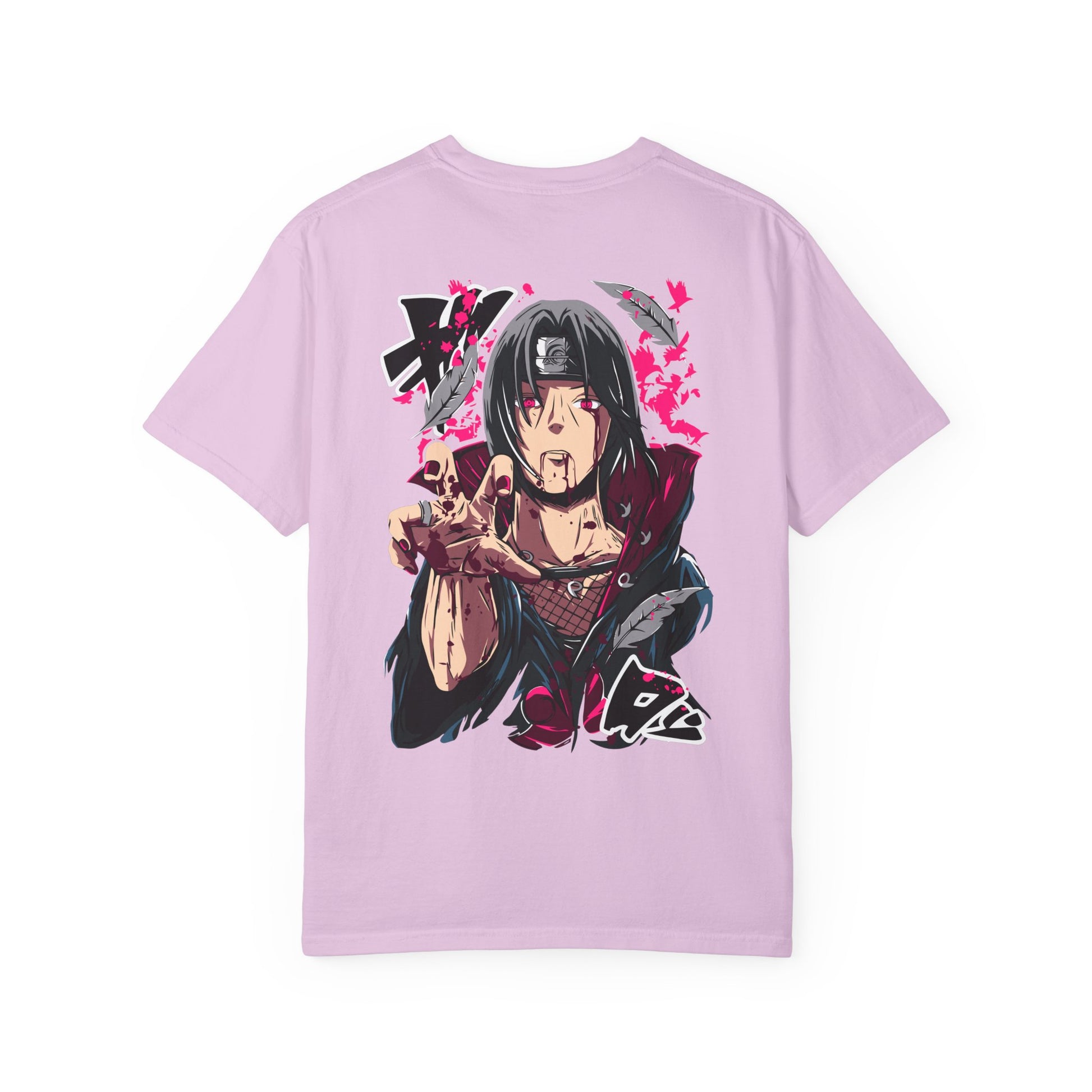 Itachi Uchiha Anime Graphic T-Shirt — Itachi Sharingan Back Print Printify