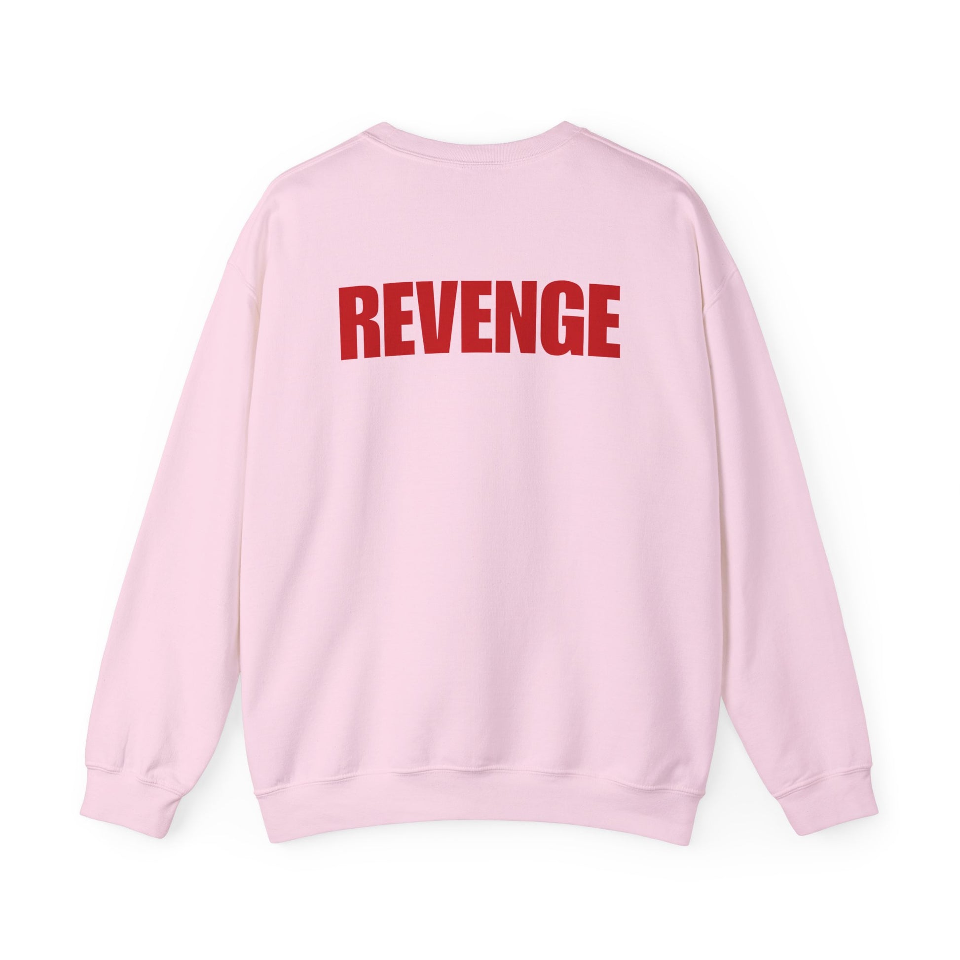 Sweatshirt — 'REVENGE' Bold Back Print Crewneck Sweatshirt Printify