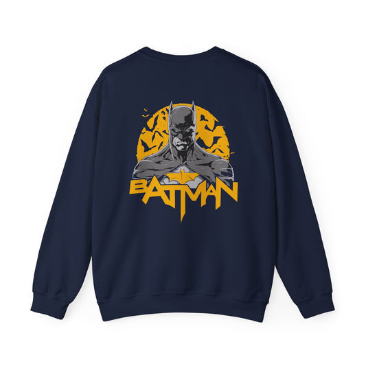 Batman Graphic Unisex Sweatshirt, Cozy Bat Symbol Sweater for Fans, Gift for Comics Lovers, Casual Wear, Birthday Gift, Halloween Apparel Printify