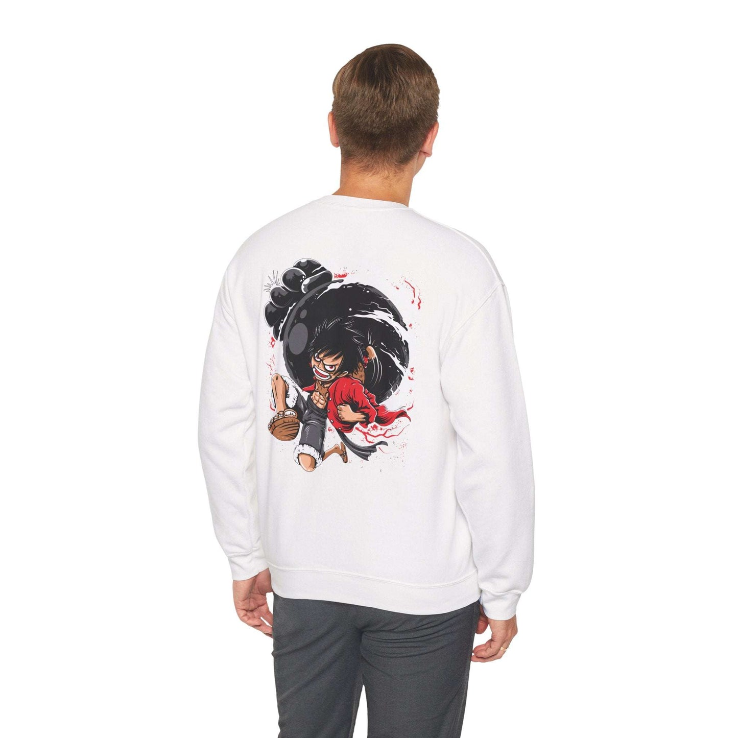 One Piece Luffy Gear 4 Crewneck Sweatshirt — Anime Pirate Straw Hat Design Maklenn One Piece Luffy Gear 4 Crewneck Sweatshirt — Anime Pirate Straw Hat Design Sweatshirt Maklenn www.maklenn.com India 33.23