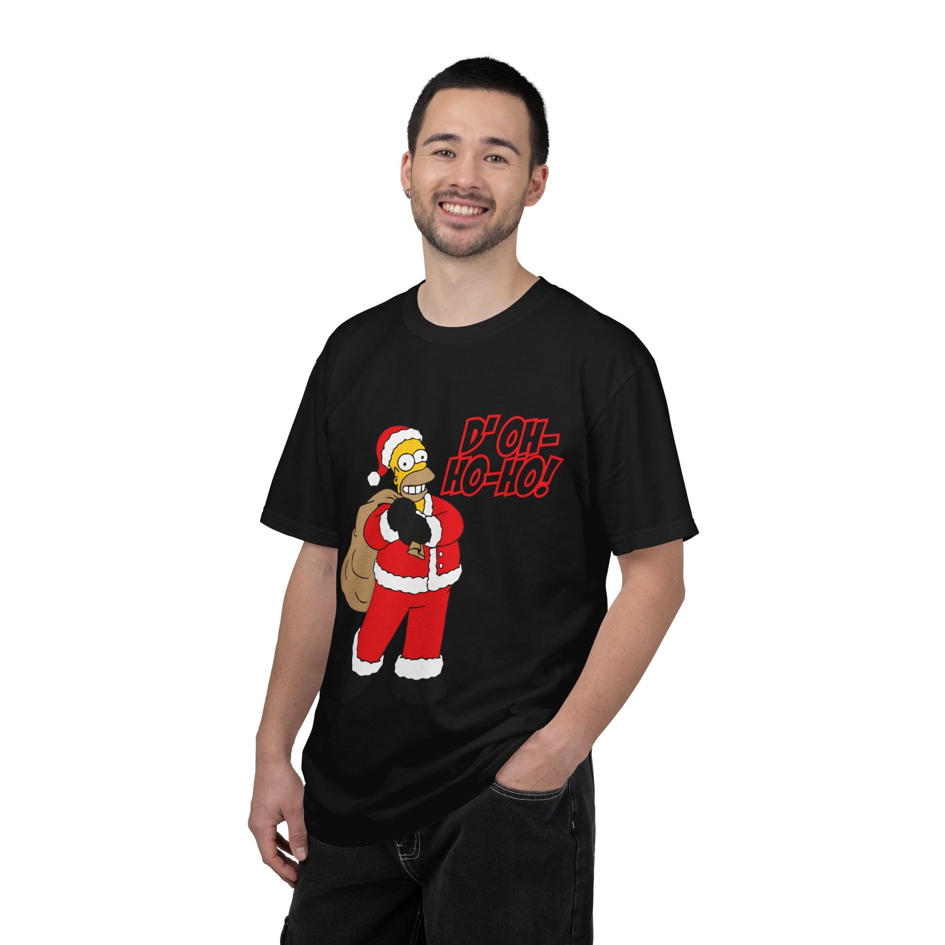 Holiday Cartoon Santa Tee — "D'oh-Ho-Ho!" Christmas T-Shirt Printify