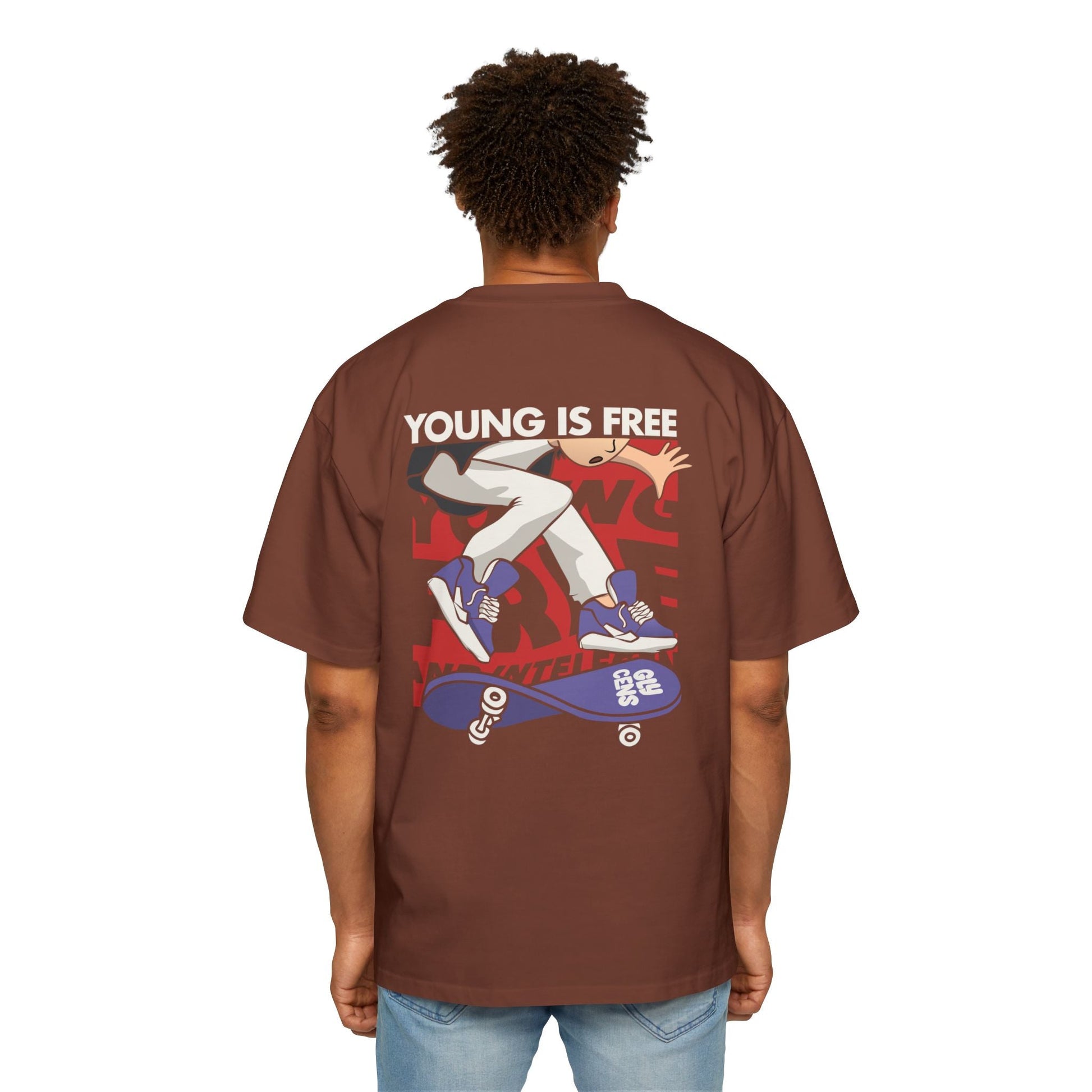 Skate Culture Men's Oversized Tee, Graphic Tee, Casual Wear, Streetwear, Birthday Gift, Summer Fashion, Youth Style - Maklenn