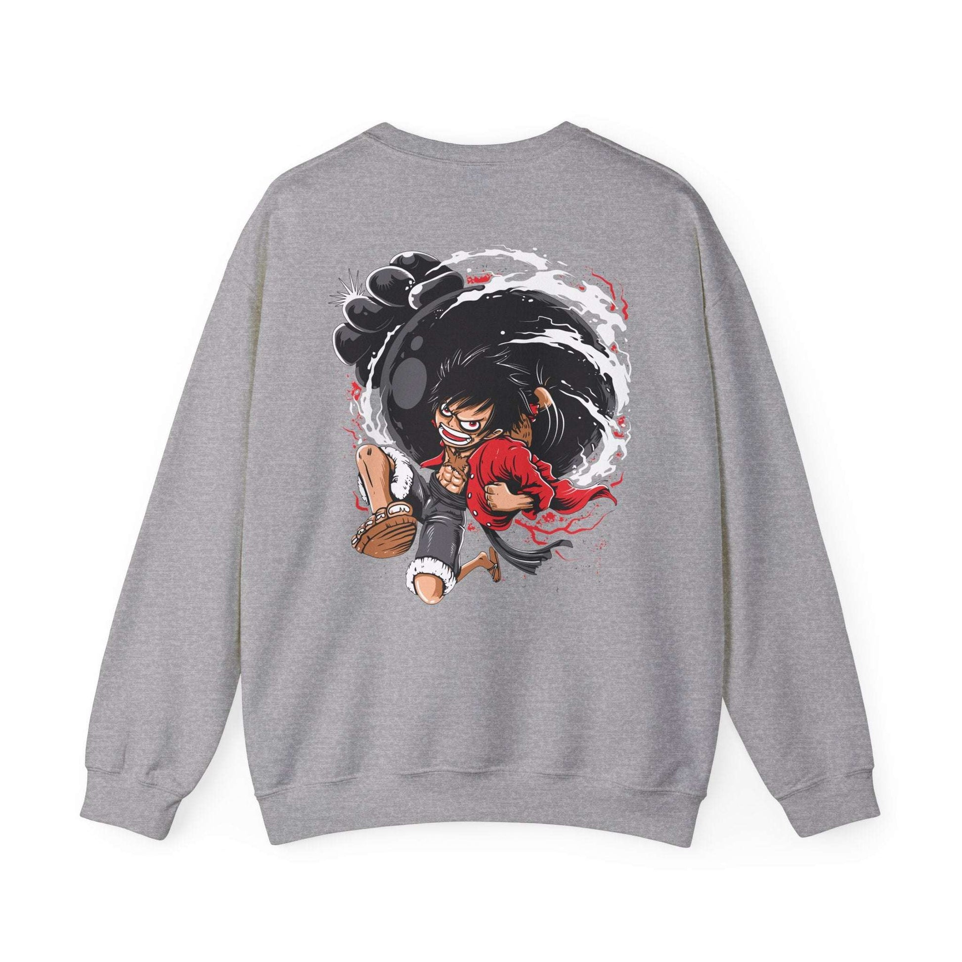 One Piece Luffy Gear 4 Crewneck Sweatshirt — Anime Pirate Straw Hat Design Maklenn One Piece Luffy Gear 4 Crewneck Sweatshirt — Anime Pirate Straw Hat Design Sweatshirt Maklenn www.maklenn.com India 33.23