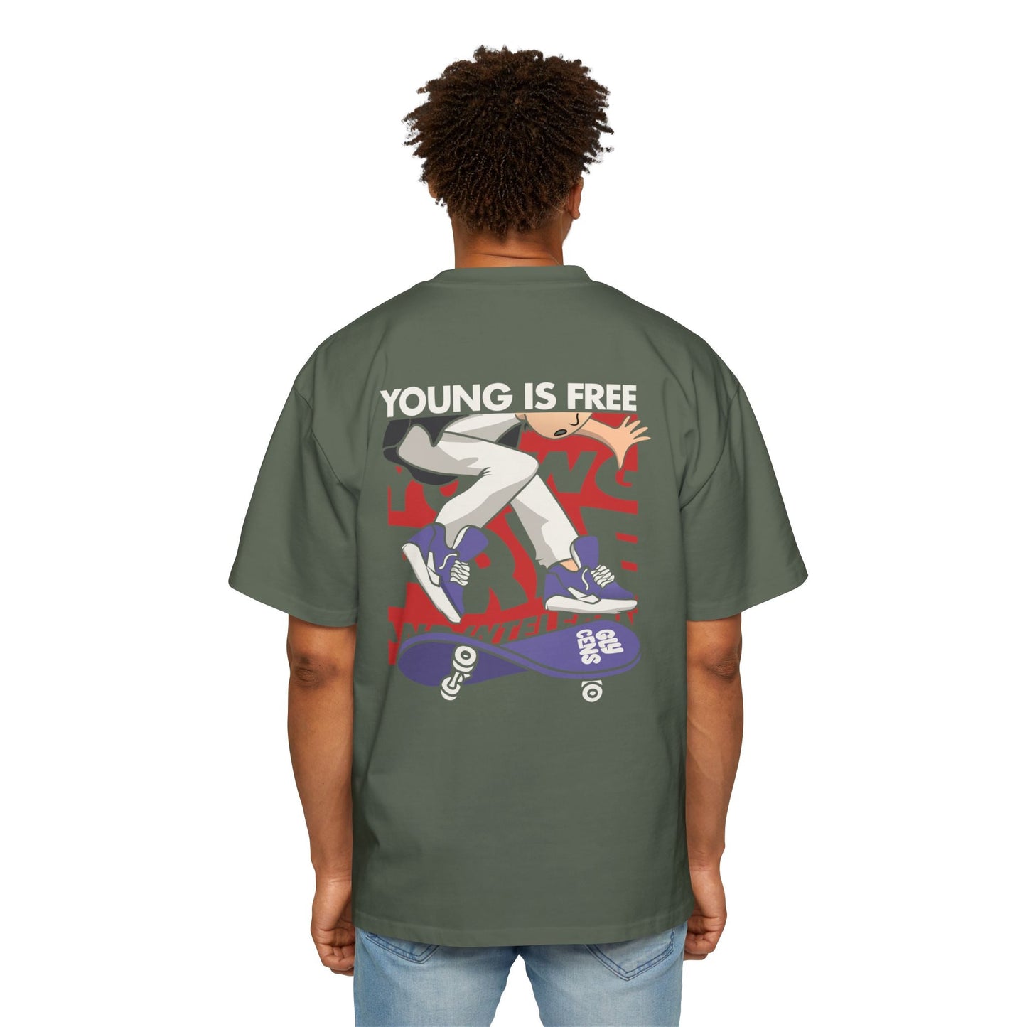Skate Culture Men's Oversized Tee, Graphic Tee, Casual Wear, Streetwear, Birthday Gift, Summer Fashion, Youth Style - Maklenn