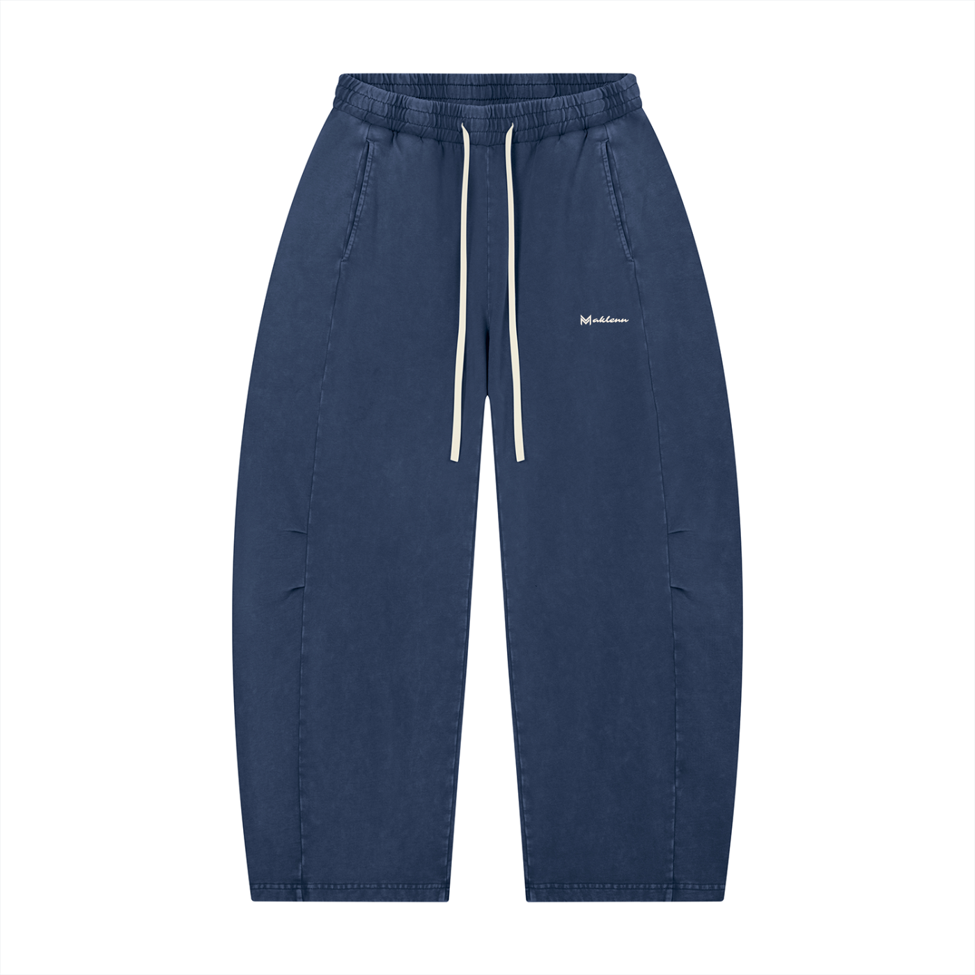Unisex Mineral Wash Barrel Leg Pants