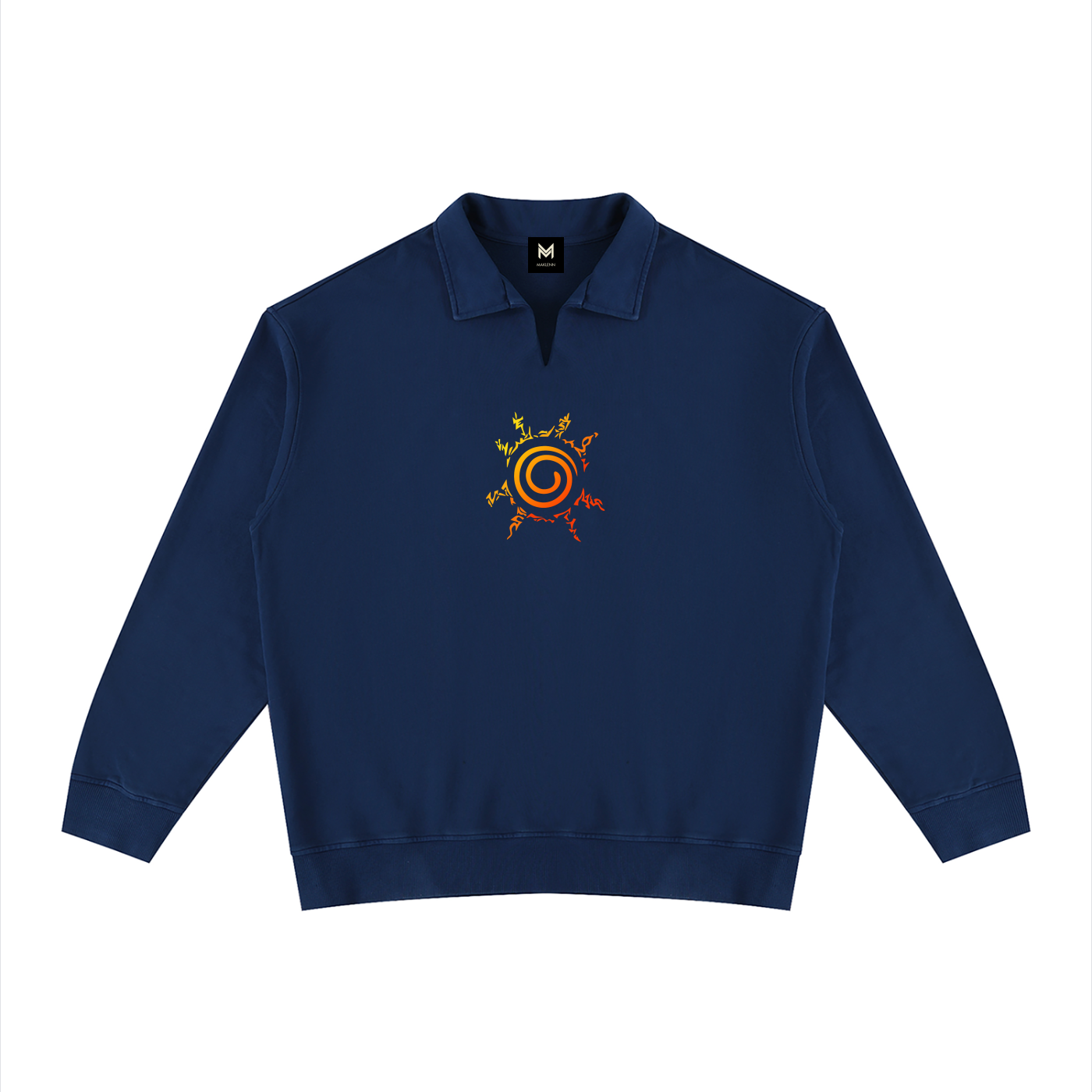 Naruto Uzumaki | Nine Tails Chakra Mode | Naruto | Vintage Wash Collared Sweatshirt