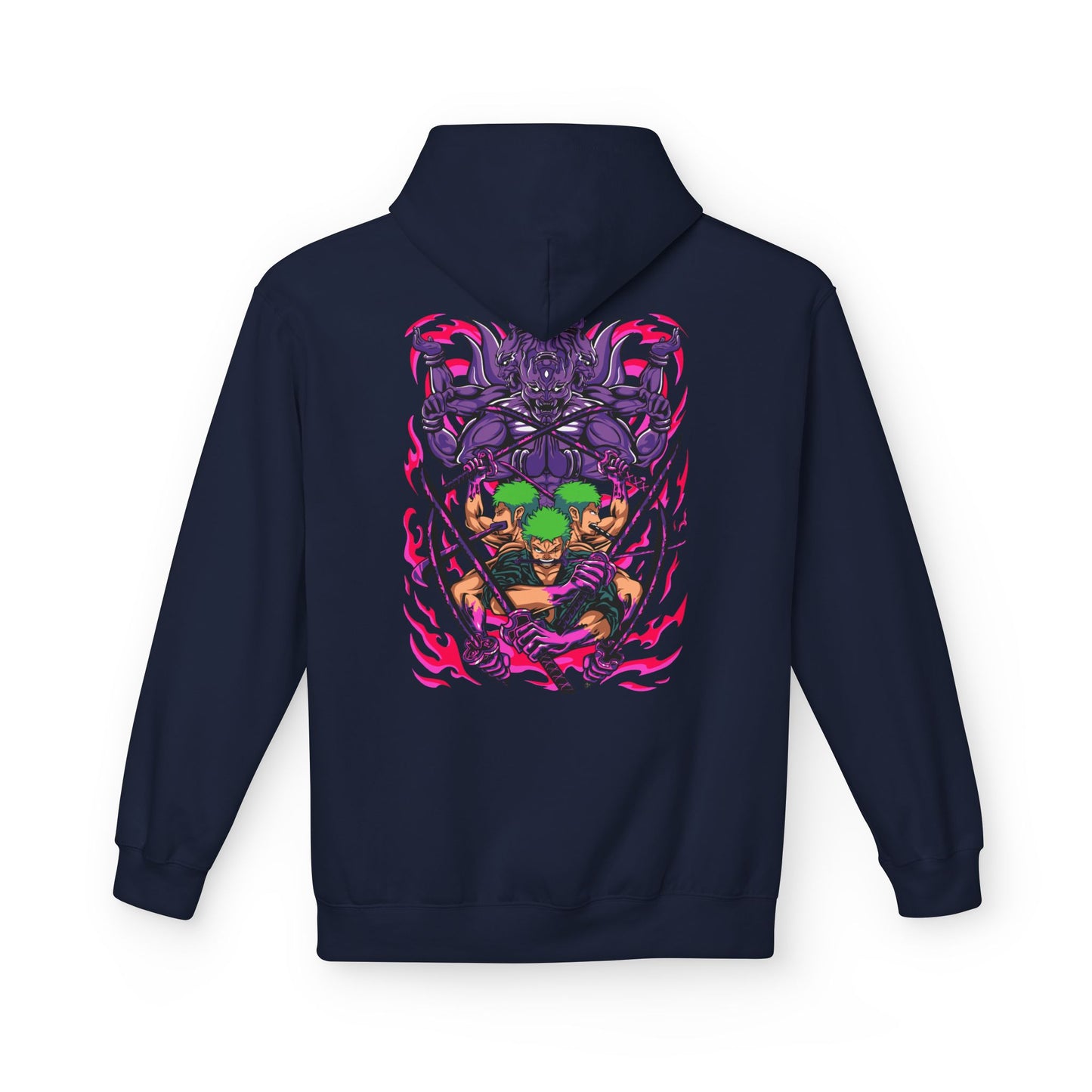 One Piece Zoro & Kuma Graphic Hoodie — Anime Pirate Crew Pullover