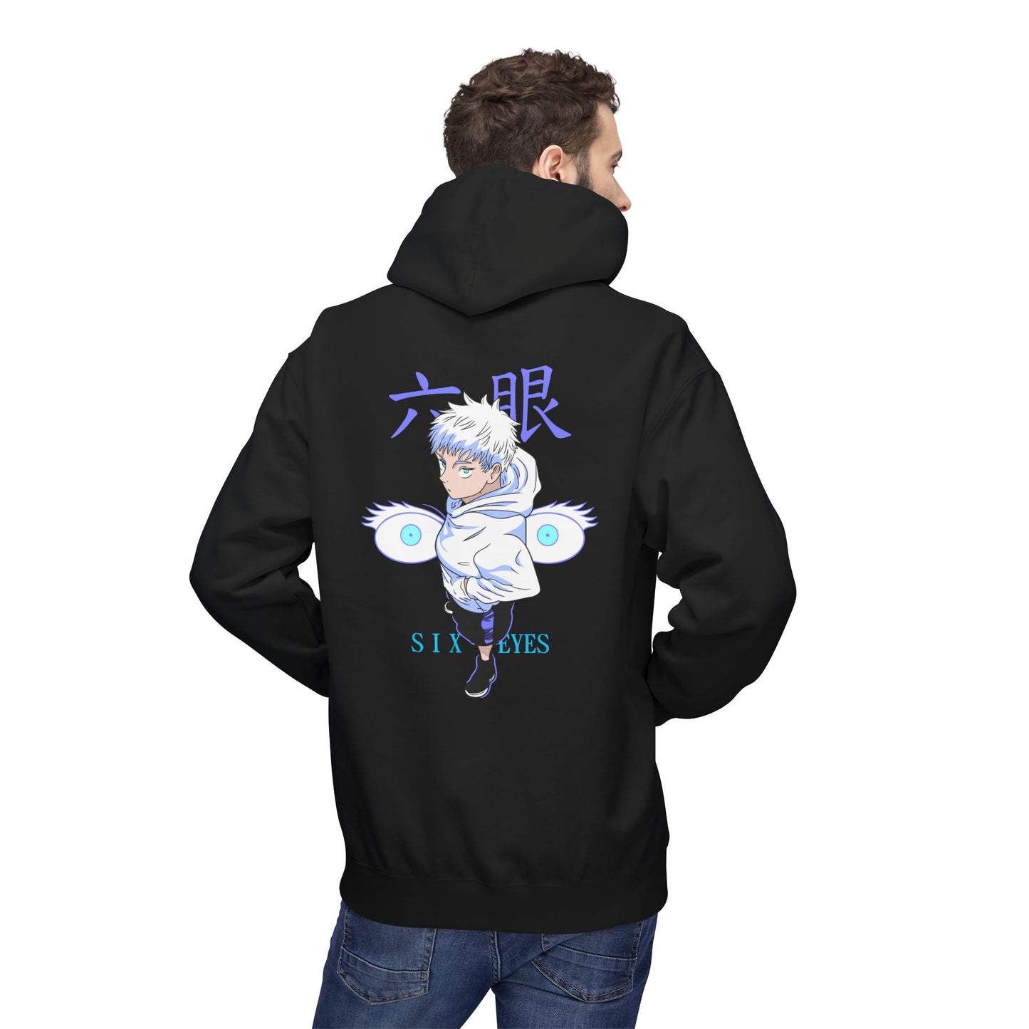 Jujutsu Kaisen Satoru Gojo Hoodie — Six Eyes Graphic Anime Pullover