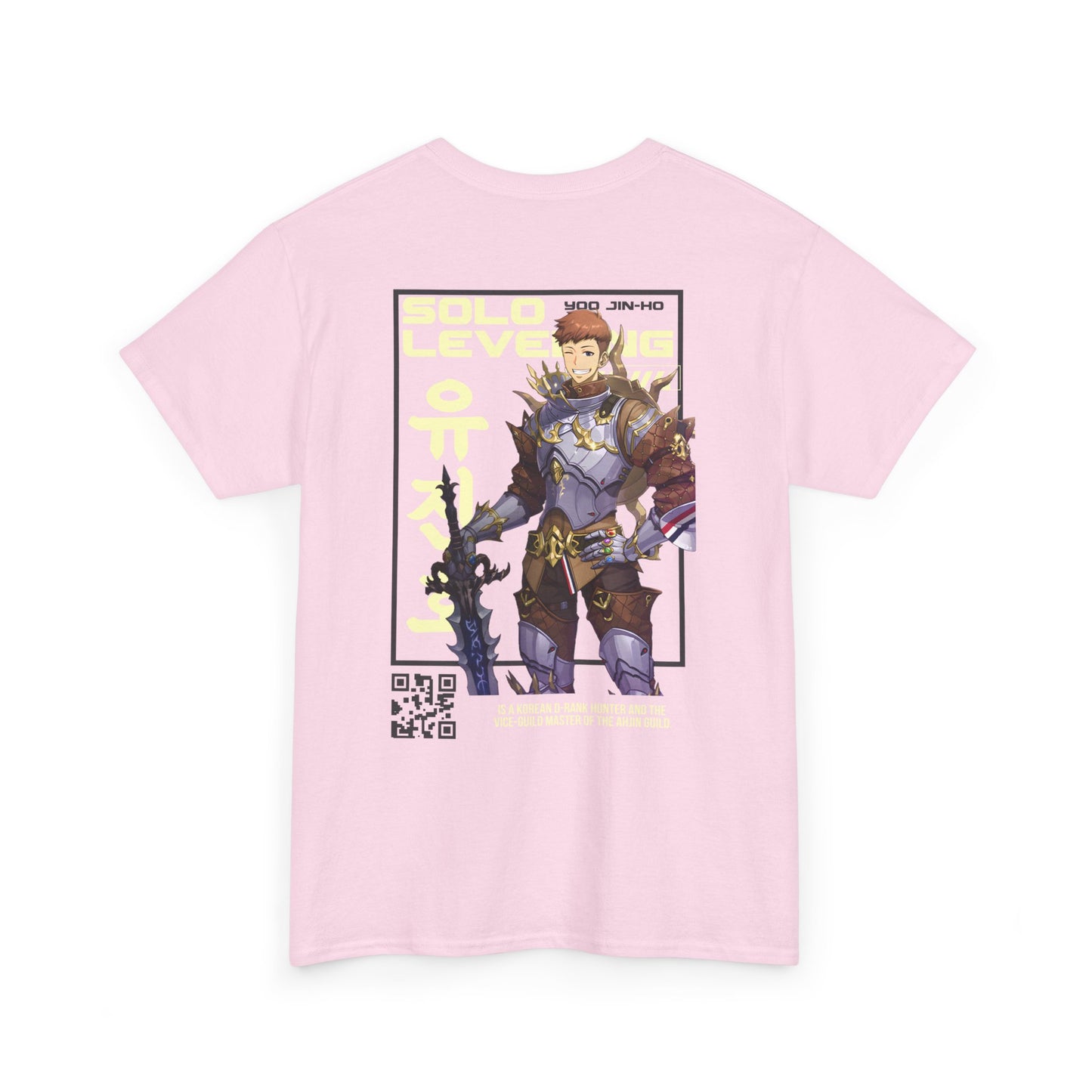 Solo Leveling T-Shirt — Anime Fantasy Graphic Tee (Front Text & Back Hunter Art)