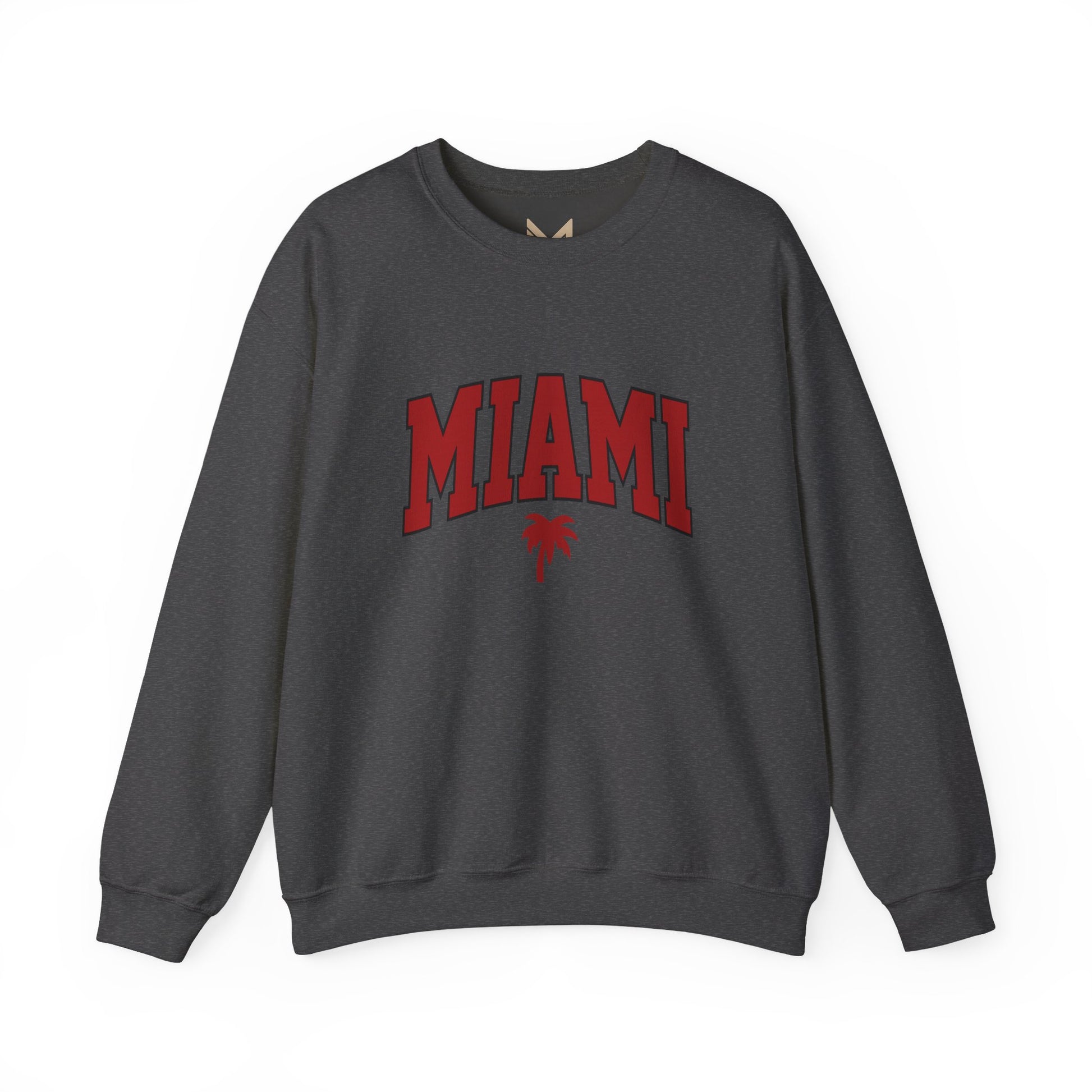 Miami Graphic Crewneck Sweatshirt, Unisex Sweatshirt, Cozy Miami Apparel, Casual Streetwear, Perfect Gift for Sport Lovers Printify