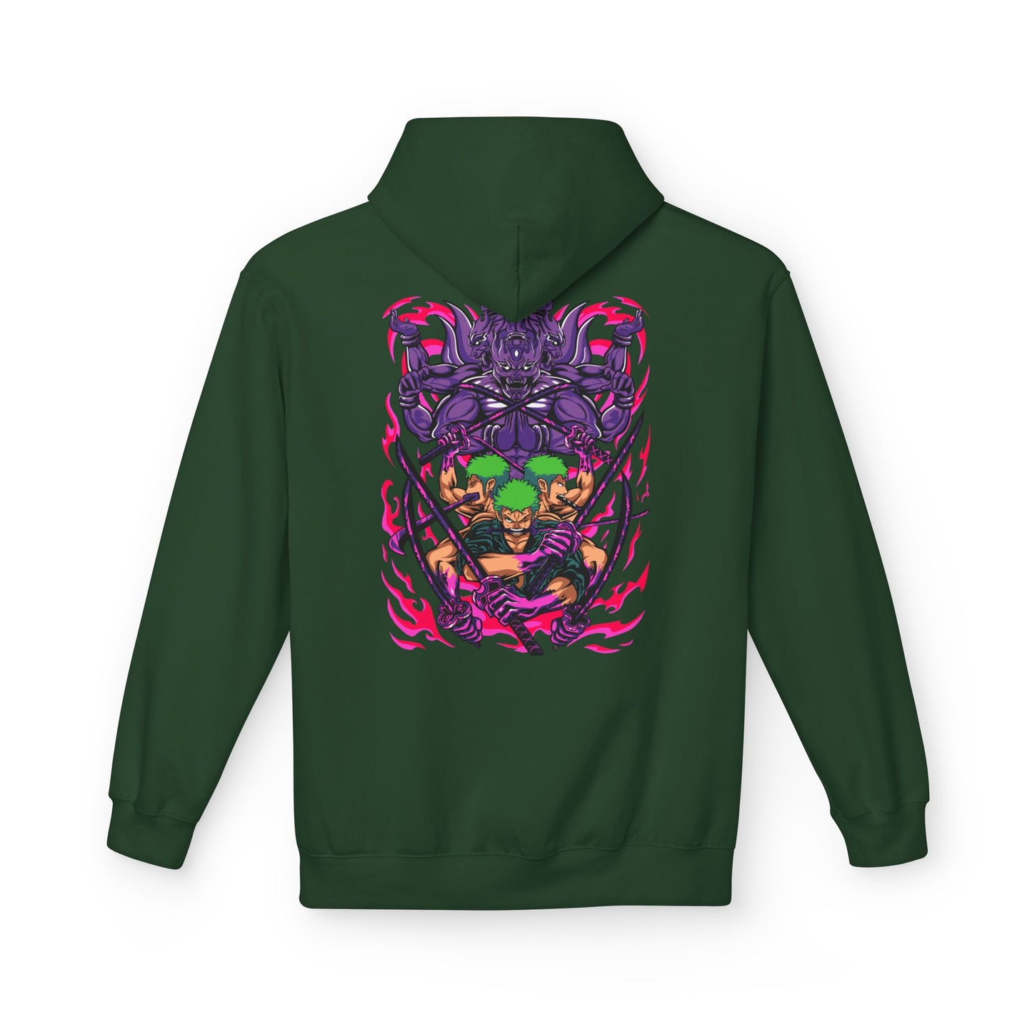 One Piece Zoro & Kuma Graphic Hoodie — Anime Pirate Crew Pullover