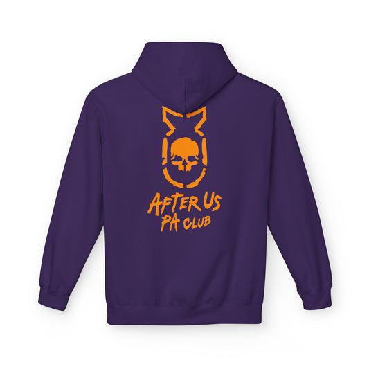 Edgy Unisex Fleece Hoodie - After Us PA Club, Casual Streetwear, Gift for Music Lovers, Home Lounge Wear, Unique Graphic Design Printify