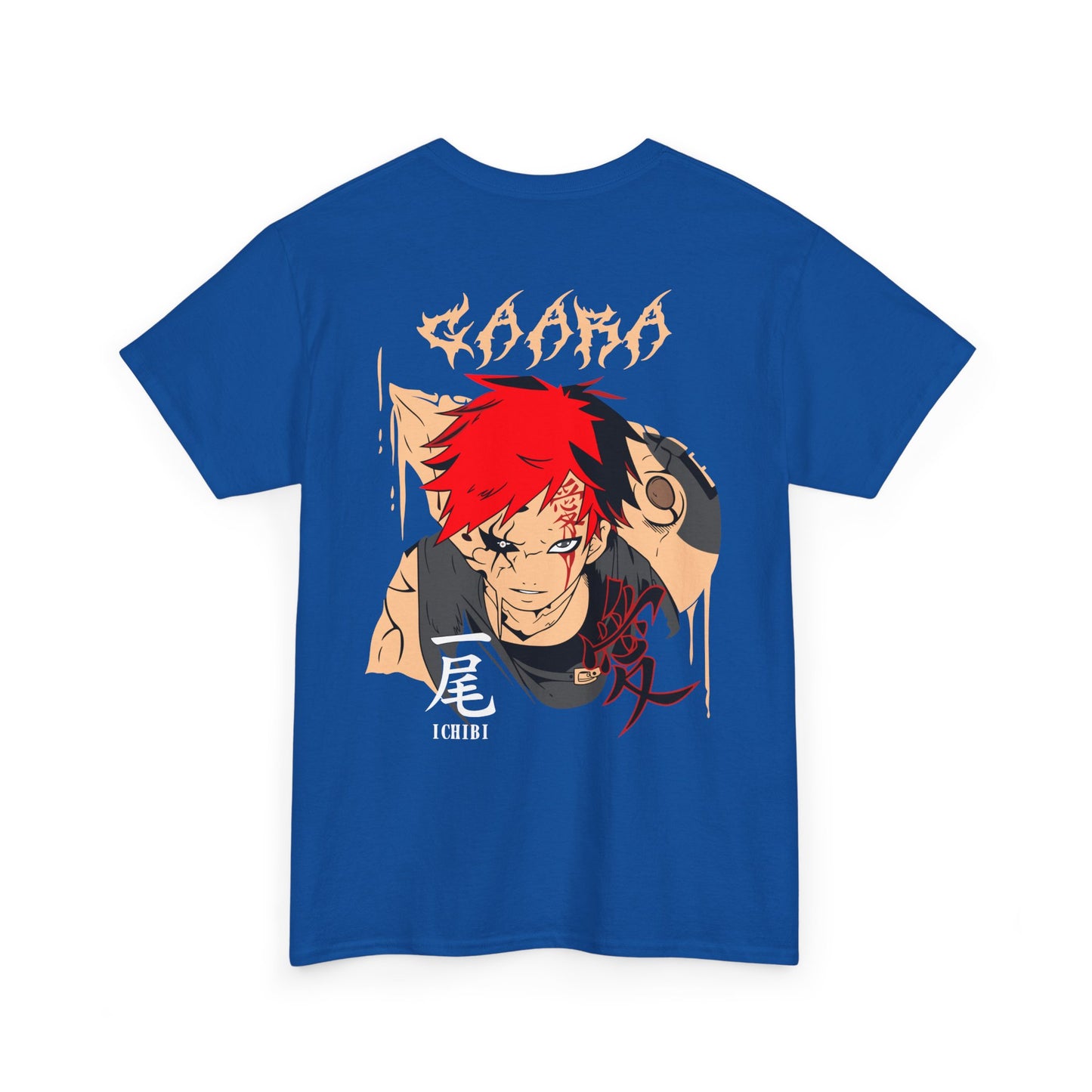 Gaara Graphic Tee — Anime Character Back Print T-Shirt