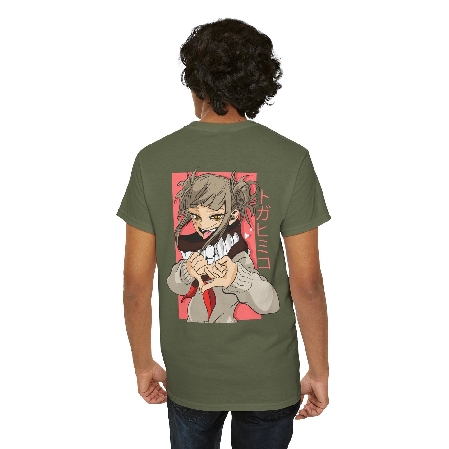 Anime Character Tee — Cute Girl Heart Gesture Graphic T-Shirt