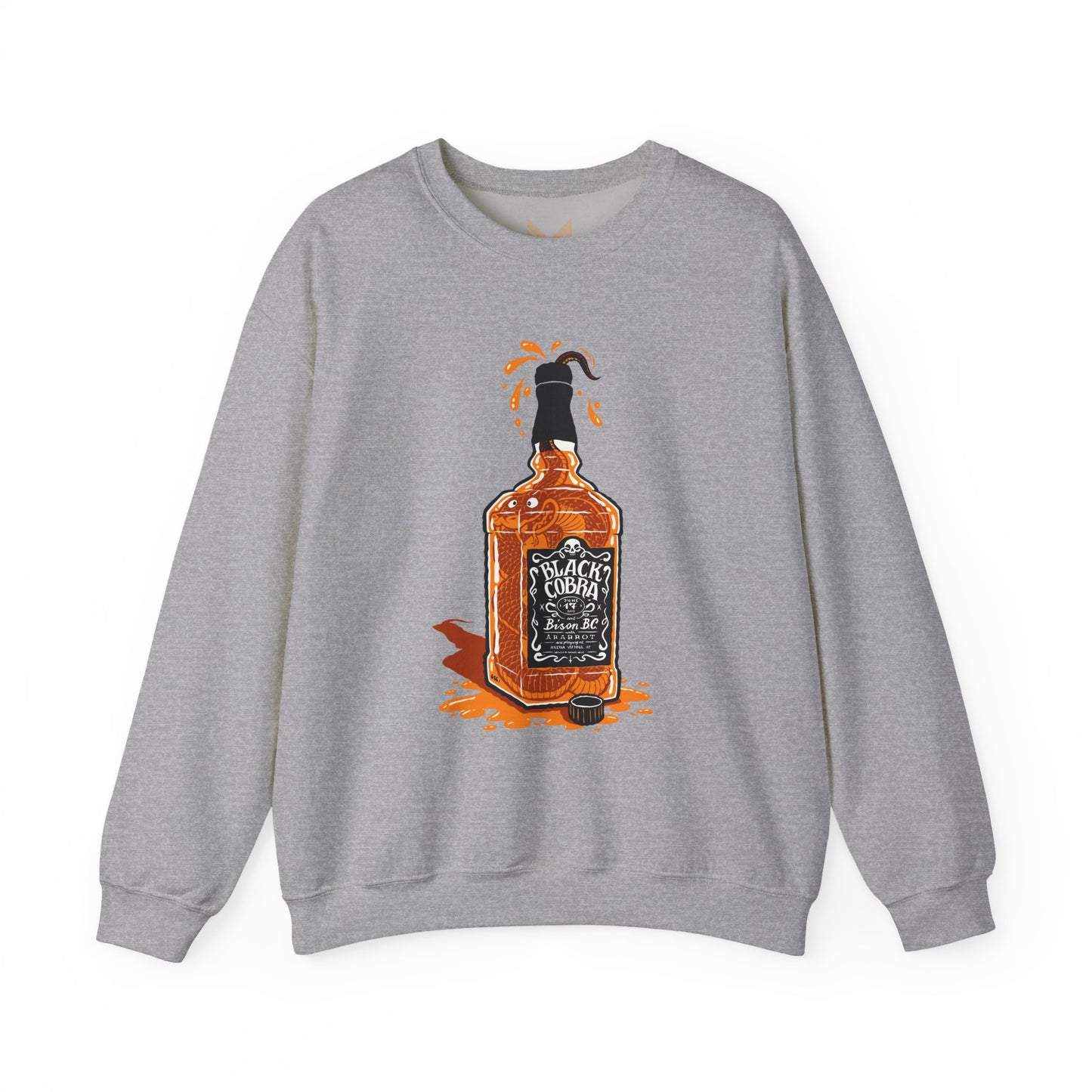 Whiskey Splash Sweatshirt, Cozy Unisex Sweatshirt, Casual Fall Fashion, Perfect Gift for Whiskey Lovers, Comfortable Crewneck Printify