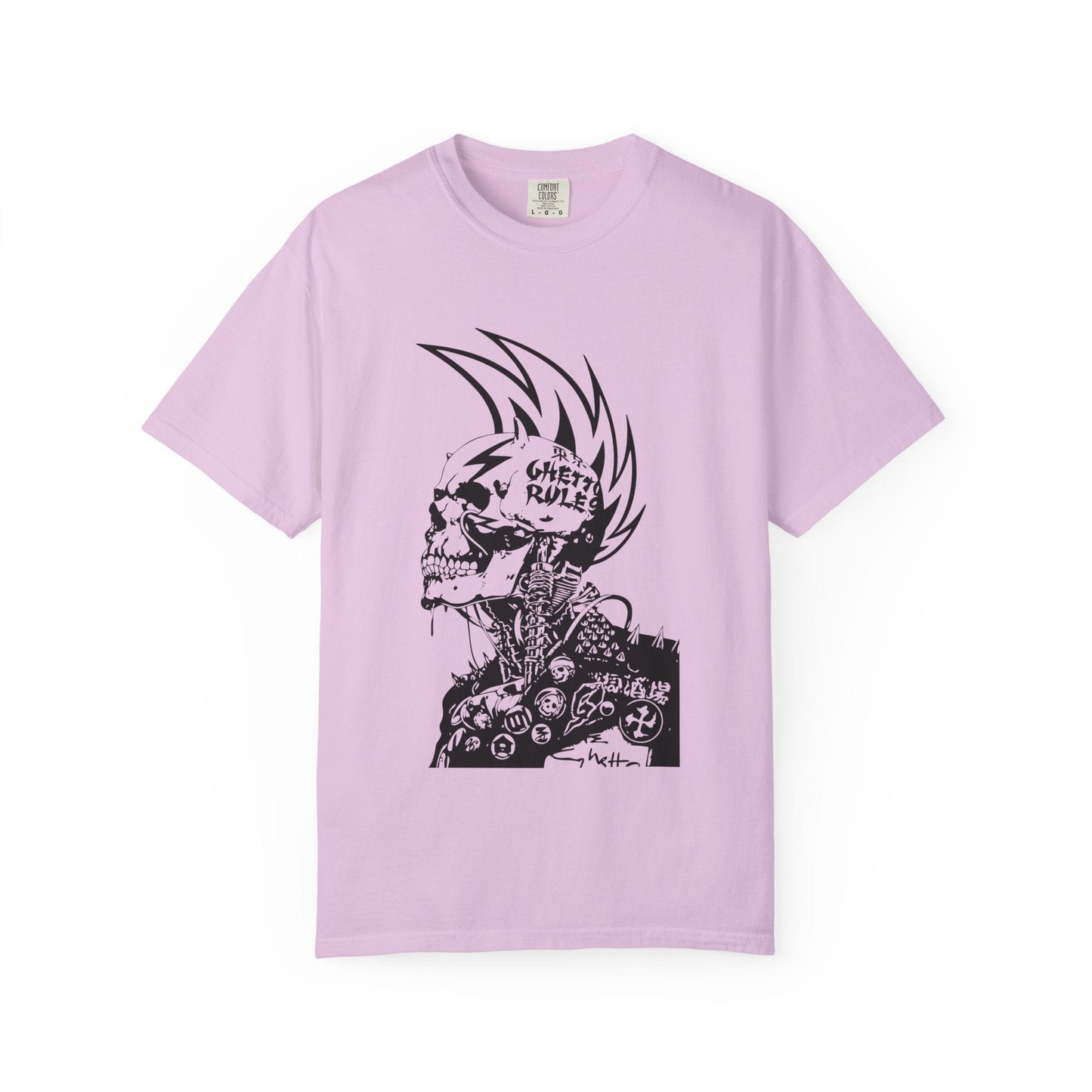 Punk Skull Graphic T-shirt for Unisex, Emo Fashion Tee, Edgy Streetwear, Gift for Music Lovers, Halloween Costume - Maklenn