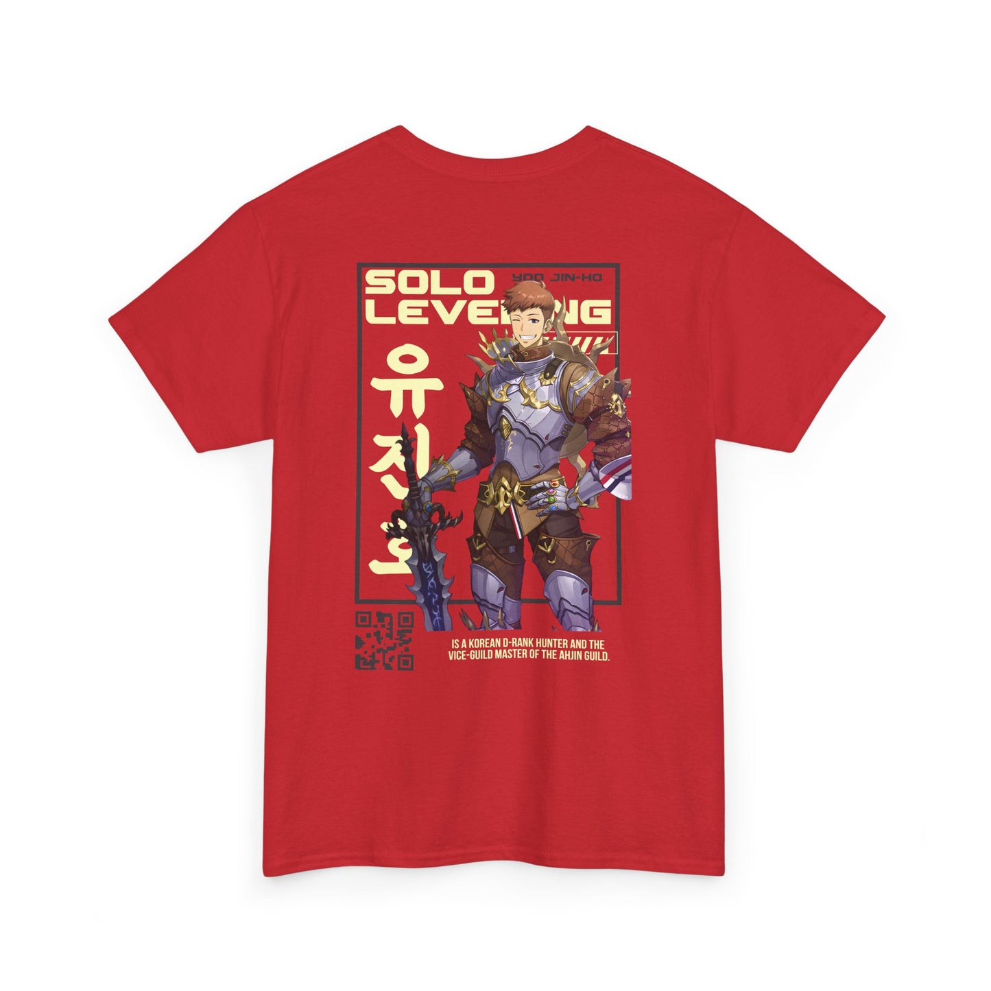 Solo Leveling T-Shirt — Anime Fantasy Graphic Tee (Front Text & Back Hunter Art)