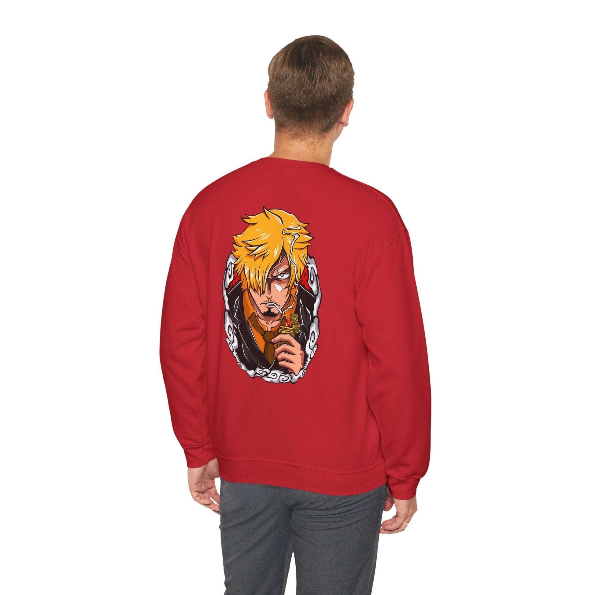 Anime Crewneck Sweatshirt — 'One Piece' Sanji Graphic Back with Logo Chest Maklenn Anime Crewneck Sweatshirt — 'One Piece' Sanji Graphic Back with Logo Chest Sweatshirt Maklenn www.maklenn.com India 33.23