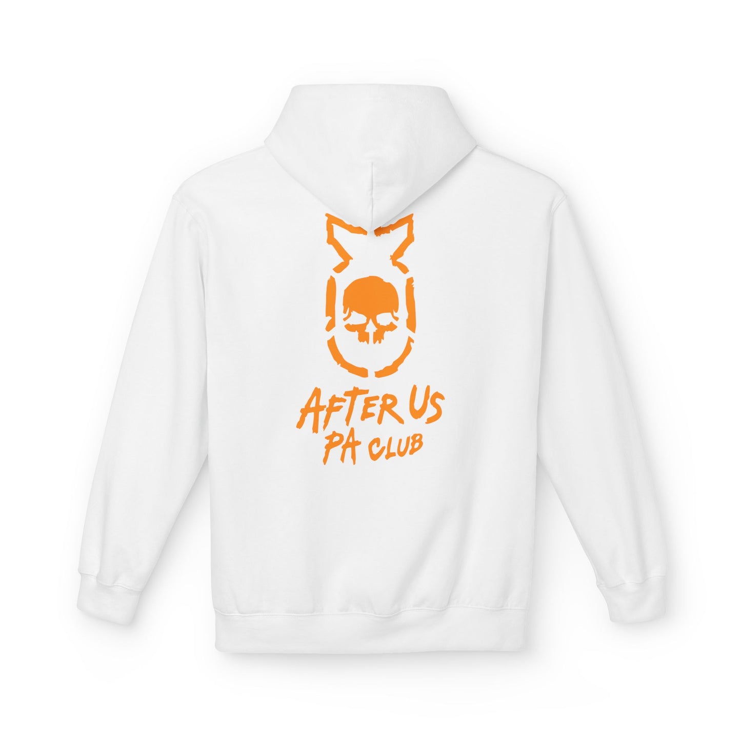 Edgy Unisex Fleece Hoodie - After Us PA Club, Casual Streetwear, Gift for Music Lovers, Home Lounge Wear, Unique Graphic Design Printify